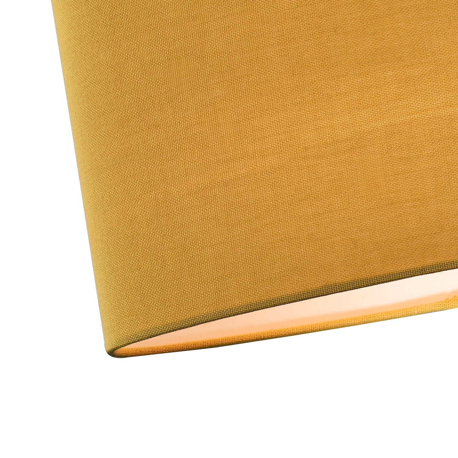 Contemporary and Stylish Mustard Ochre Linen Fabric Oval Lamp Shade - 30cm Width Image 5