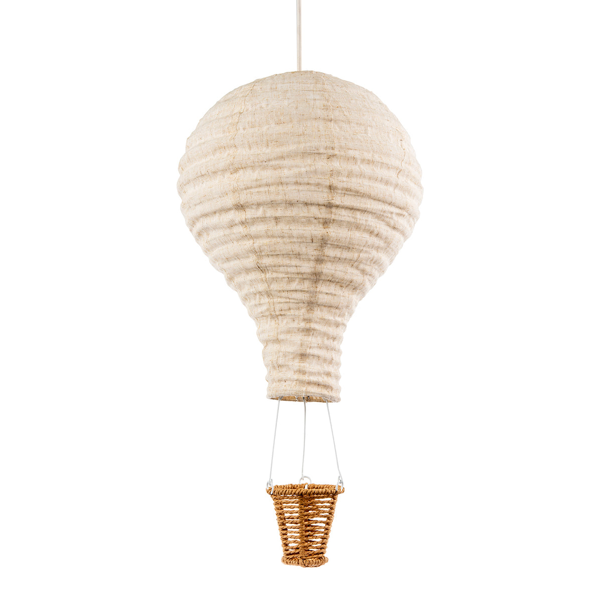 Modern Hot Air Balloon Oatmeal Linen Easy Fit Pendant Lighting Shade