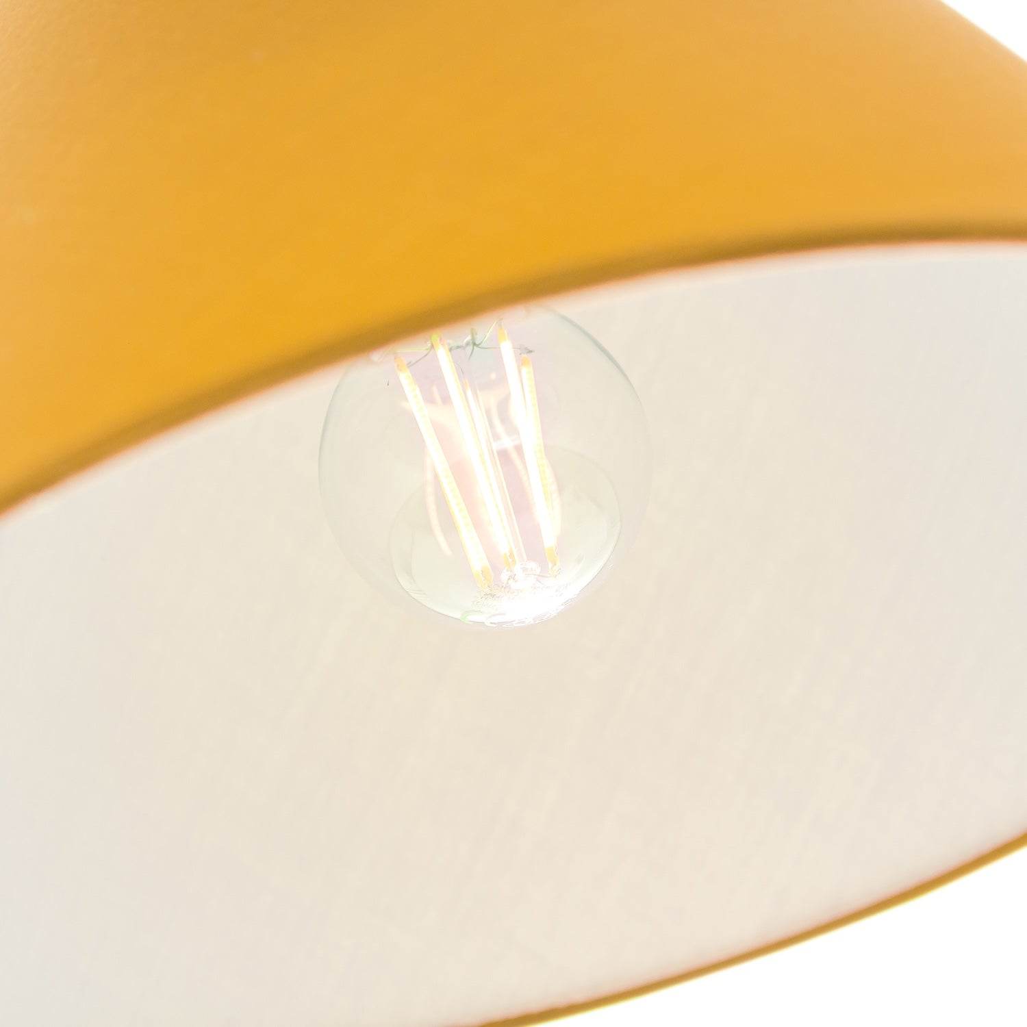 10 Inch Mustard Ochre Cotton Coolie Shade for Table Lamp or Pendant Image 3