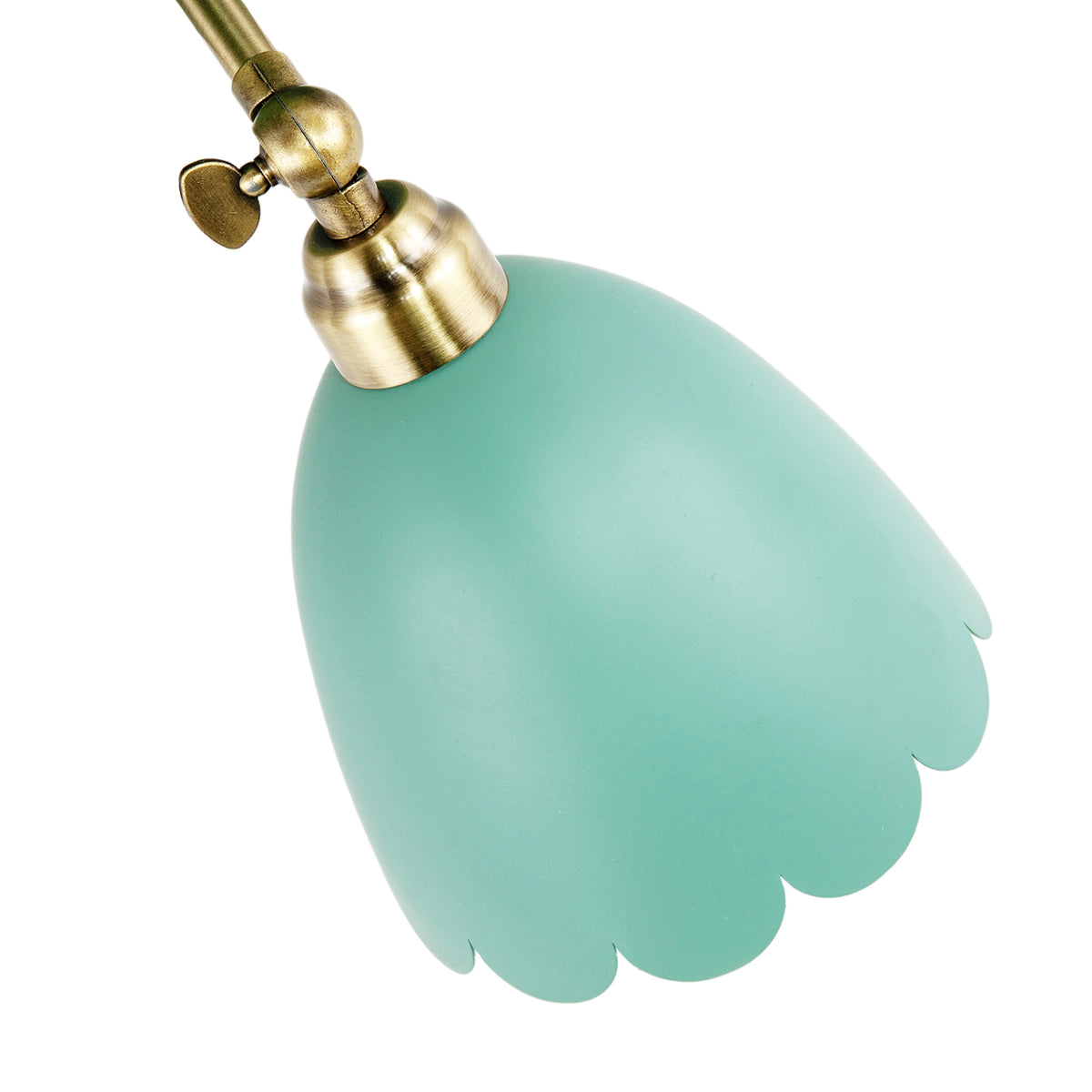 Modern Pale Sage Green Ceiling Spotlight Fitting with Scalloped Shades Image 4