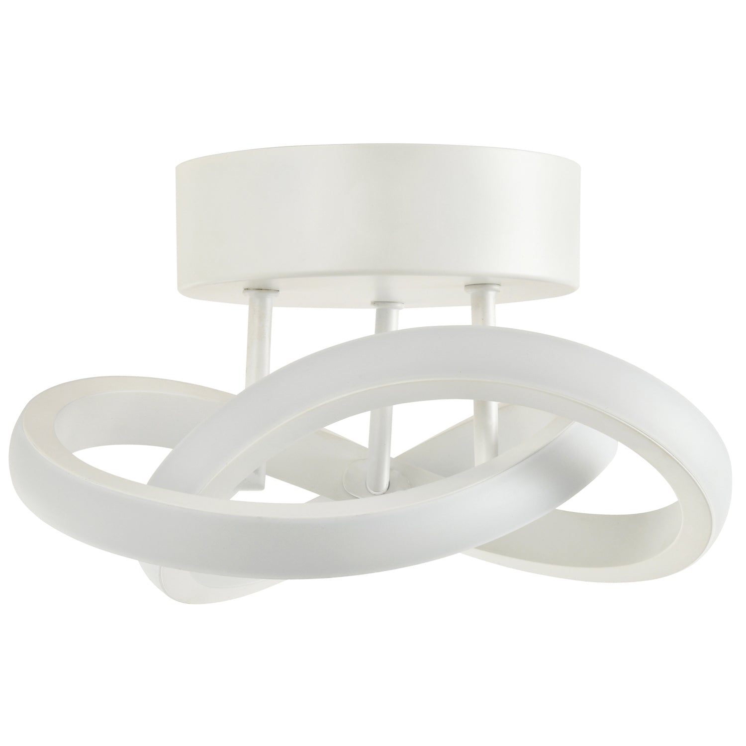 Modern LED White Ceiling Light with Swirl Thick Metal Strip Creates 1253 Lumens Image 2