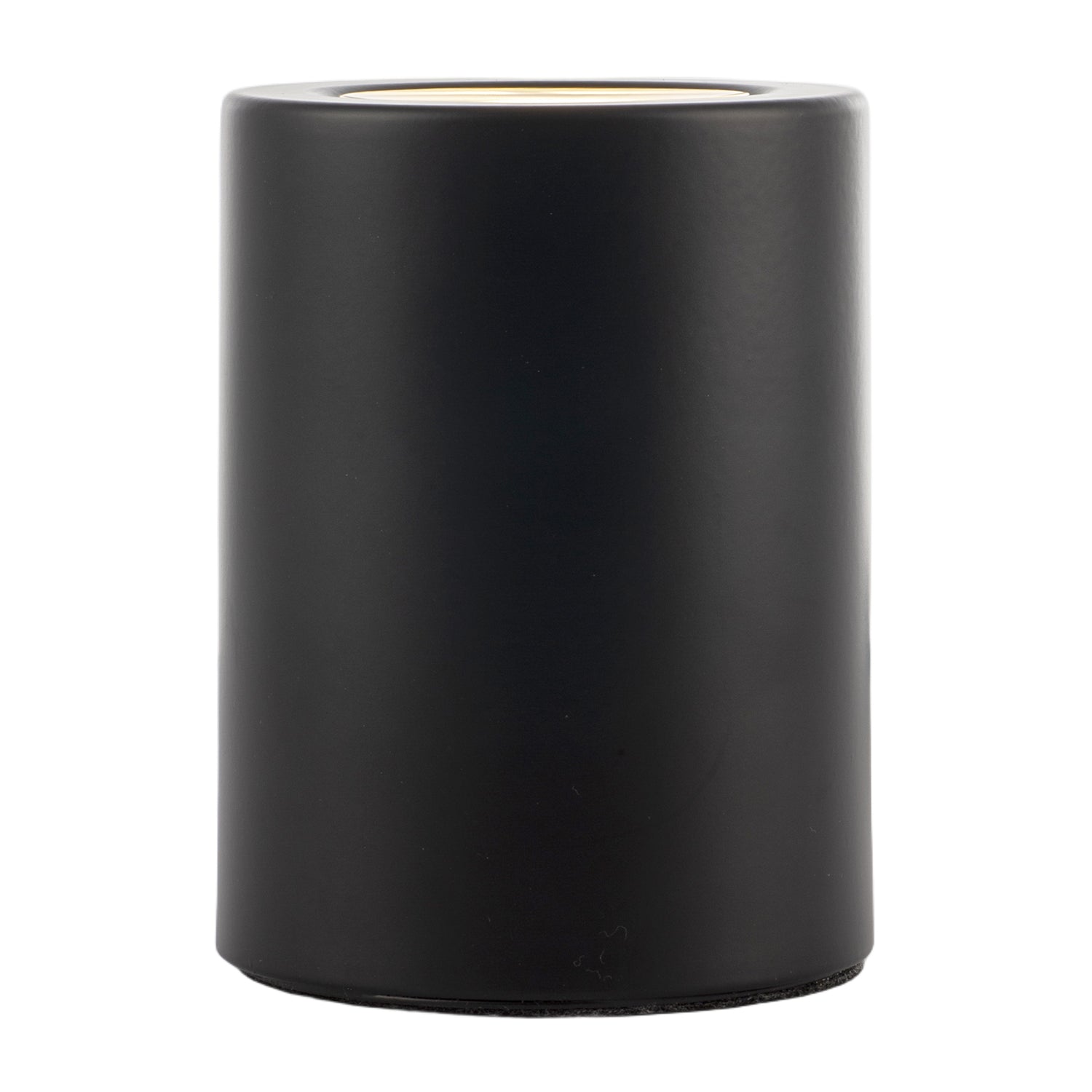 Cylindrical Black LED Uplighter with Minimalist Architectural Design Image 4