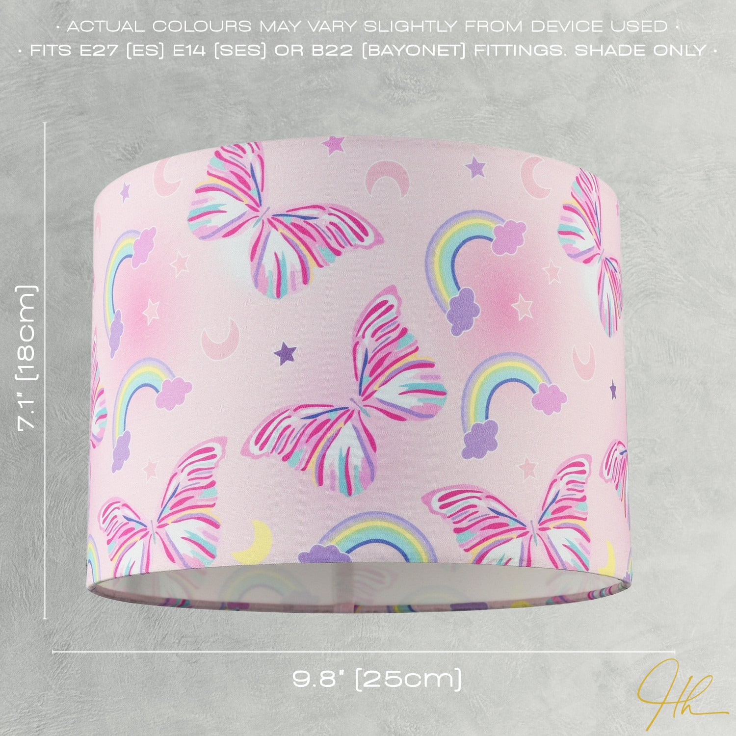 Feminine and Cute Pink Shade with Colourful Butterflies and Rainbows Image 7
