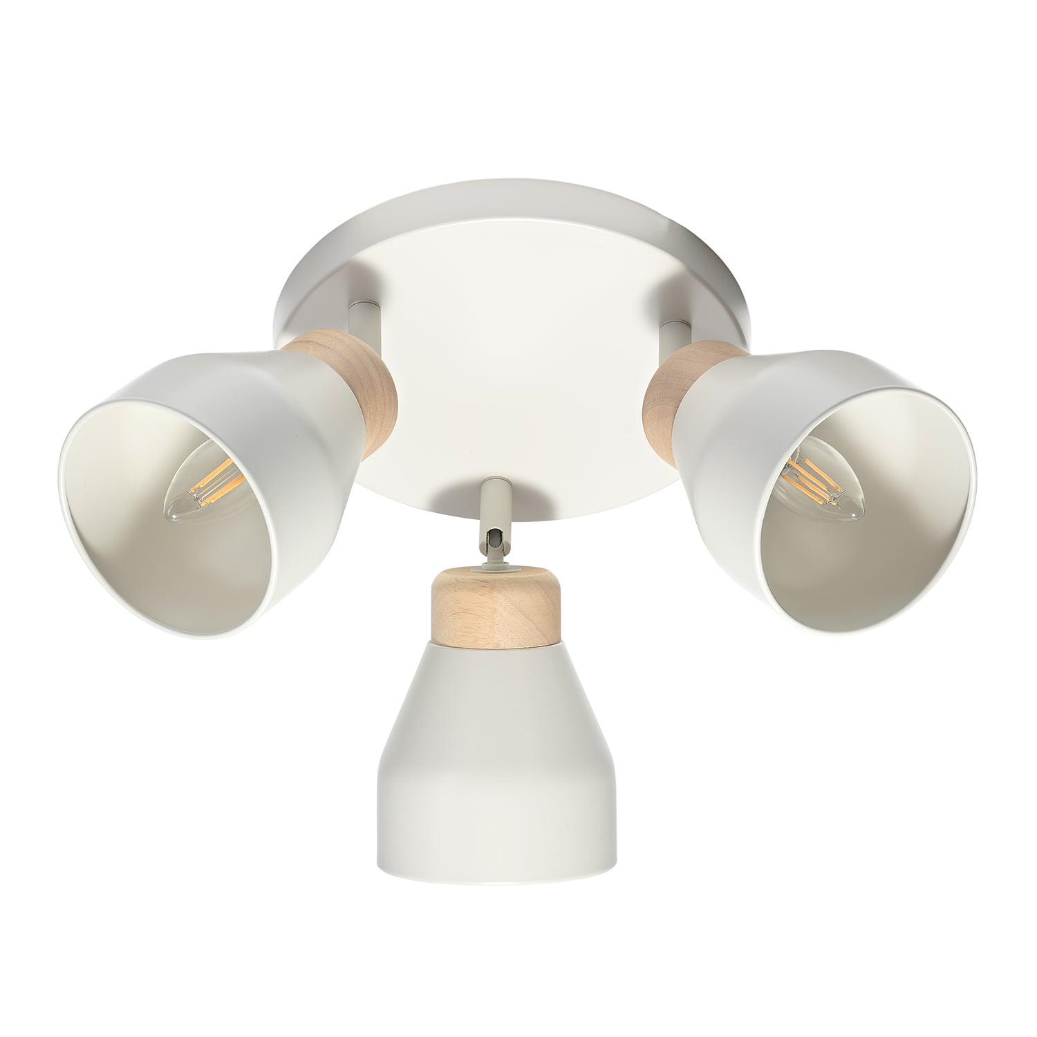 Contemporary Scandinavian Designed Triple Spot Ceiling Light in Muted Dove Grey Image 2