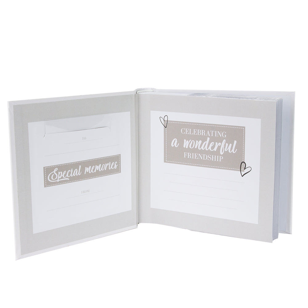 Modern Friends Forever Photo Album with Gold Foil Text - Holds 80 4x6 Pictures Image 4