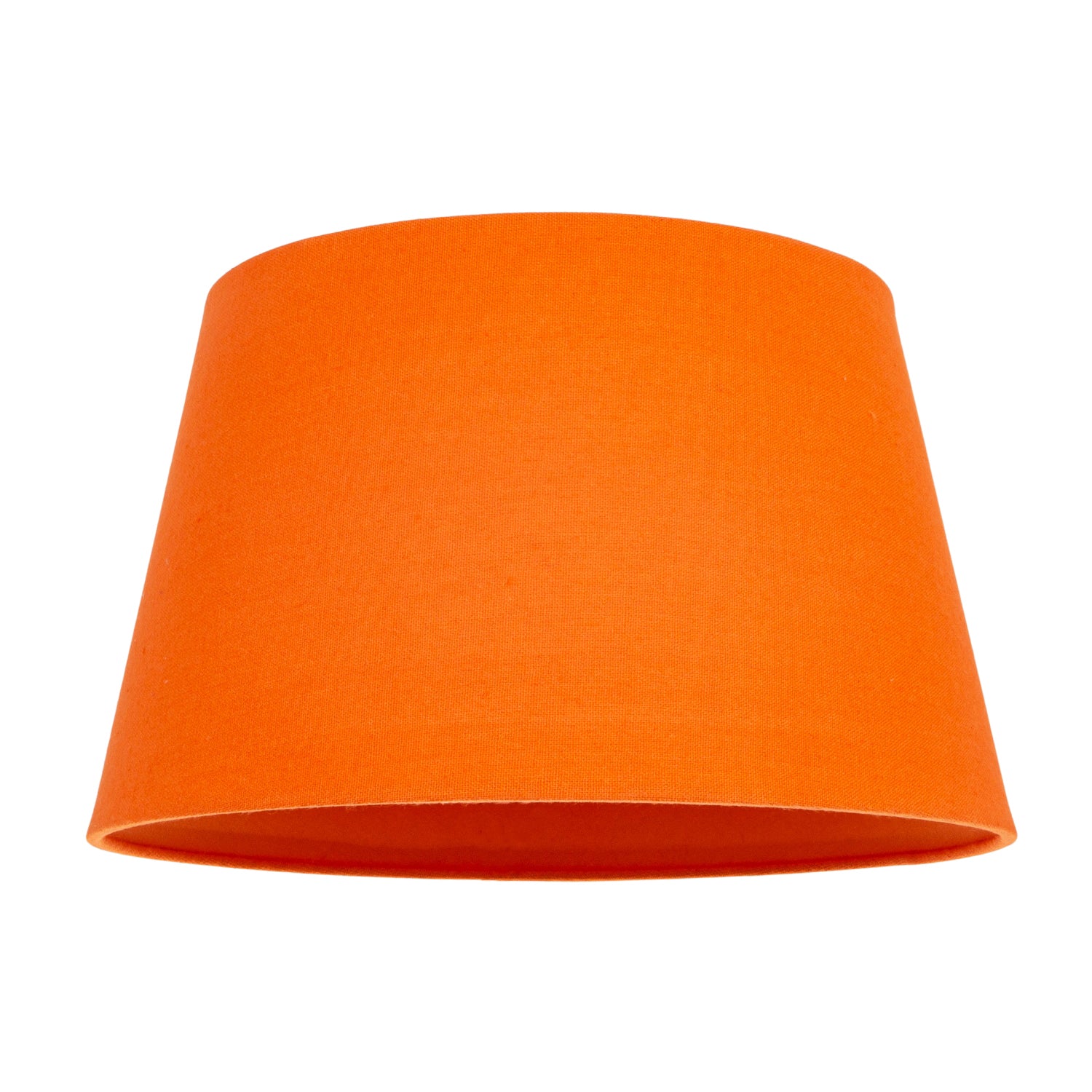 Traditional 30cm Vivid Orange Linen Fabric Drum Table/Pendant Shade 60w Maximum Image 1