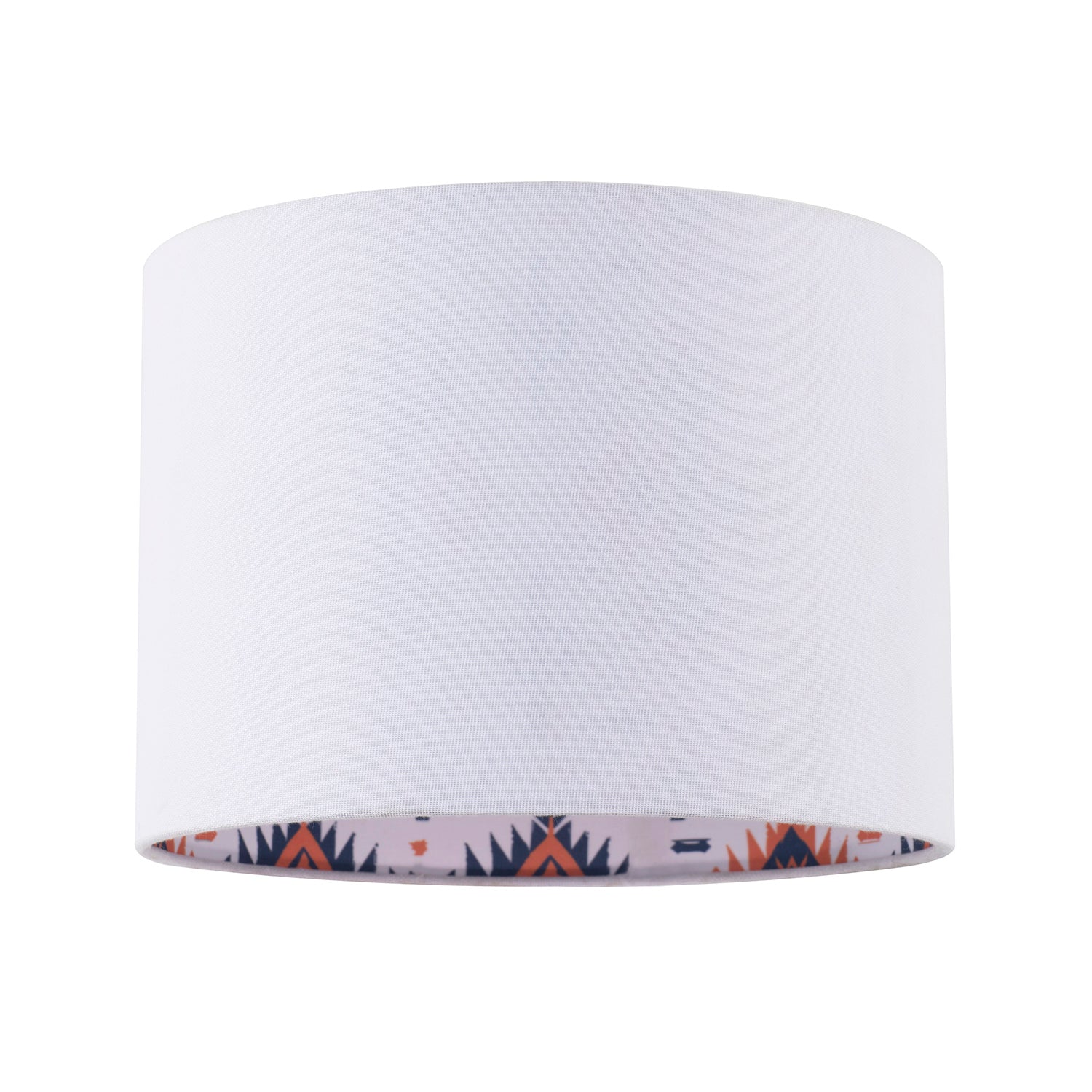 Western Cactus Themed White Linen Lamp Shade with Inner Vibrant Print Image 1