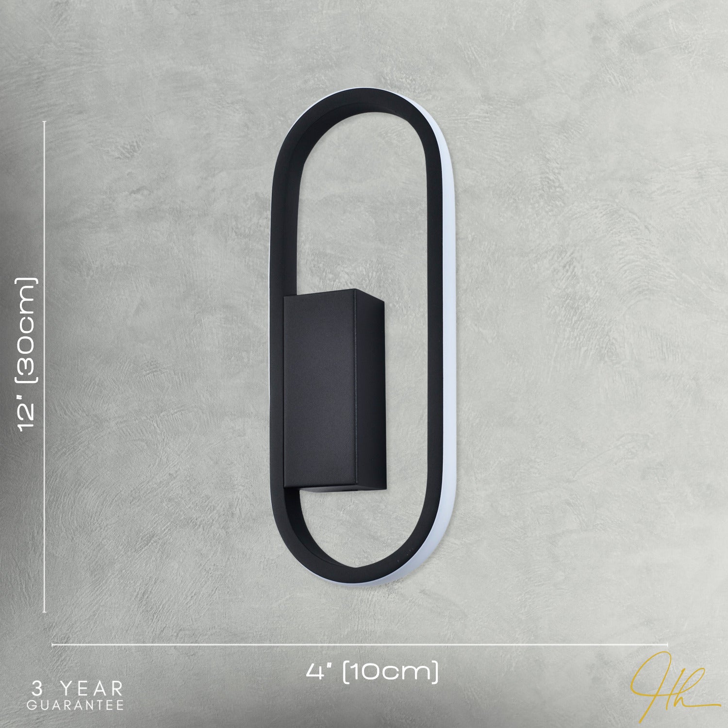 Modern Feature Style LED Wall Lighting Fitting in Matte Black Metal Image 7