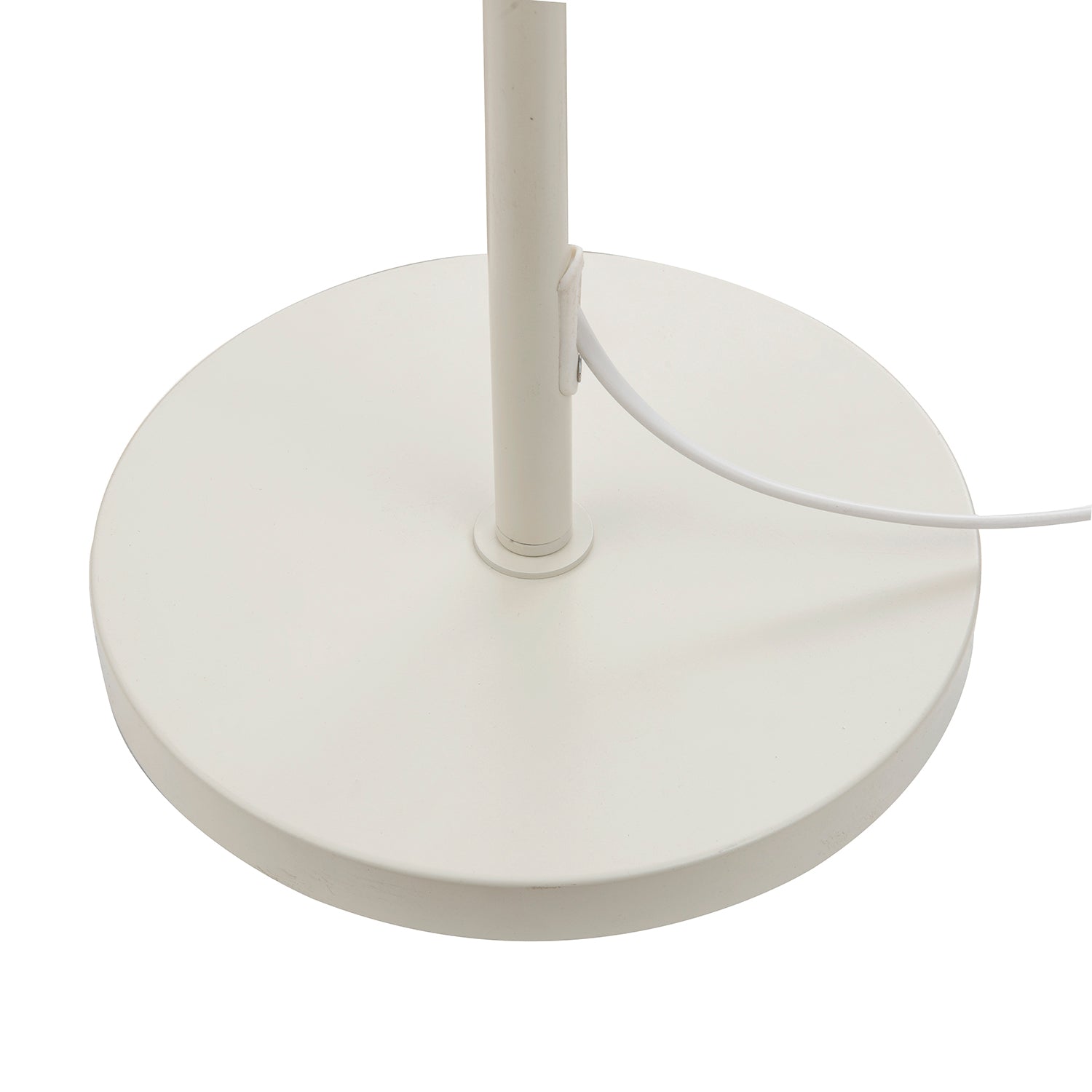 Muted Dove Grey Scandinavian Designed Floor Lamp with Wooden Trim Image 5