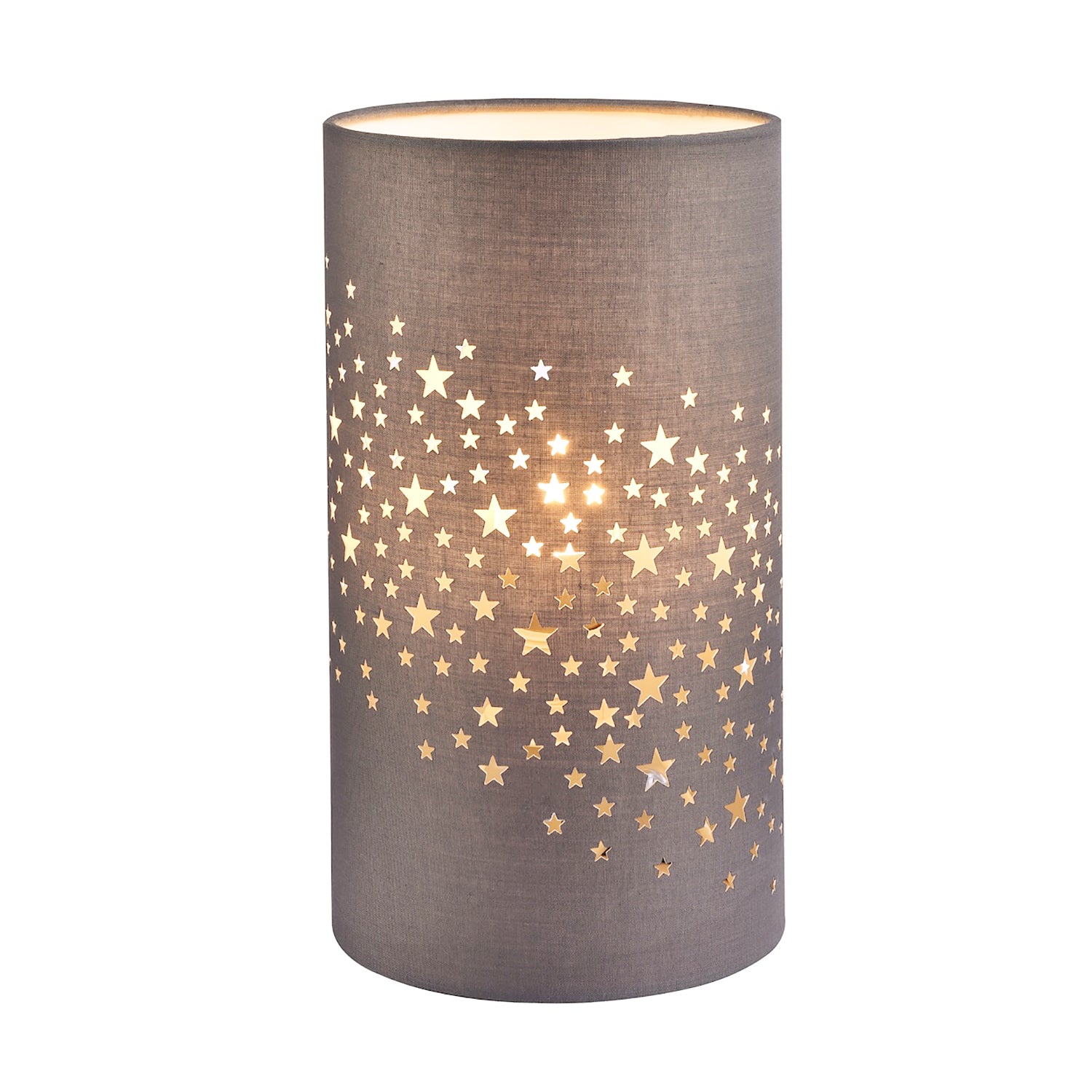 Modern Stars Decorated Children/Kids Medium Grey Cotton Bedside Table Light Image 1