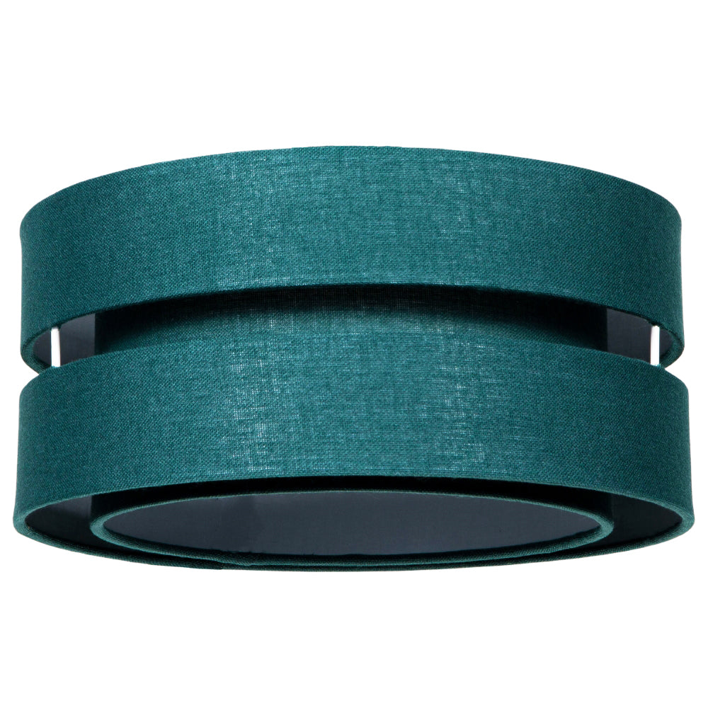 Contemporary Quality Green Linen Fabric Triple Tier Ceiling Pendant Light Shade Image 2