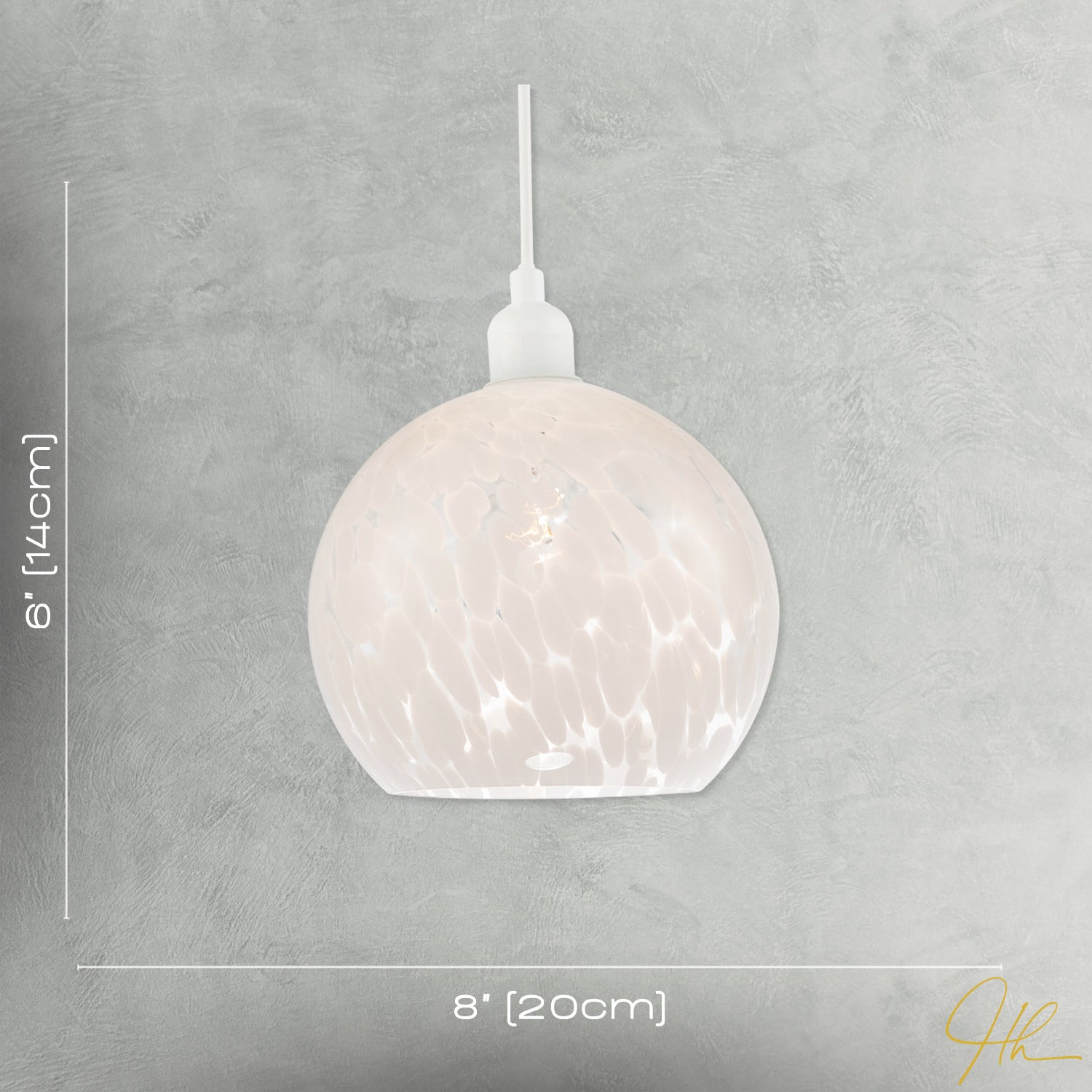 Modern Opal White Snowflake 20cm Glass Pendant Ceiling Lamp Shade Image 7