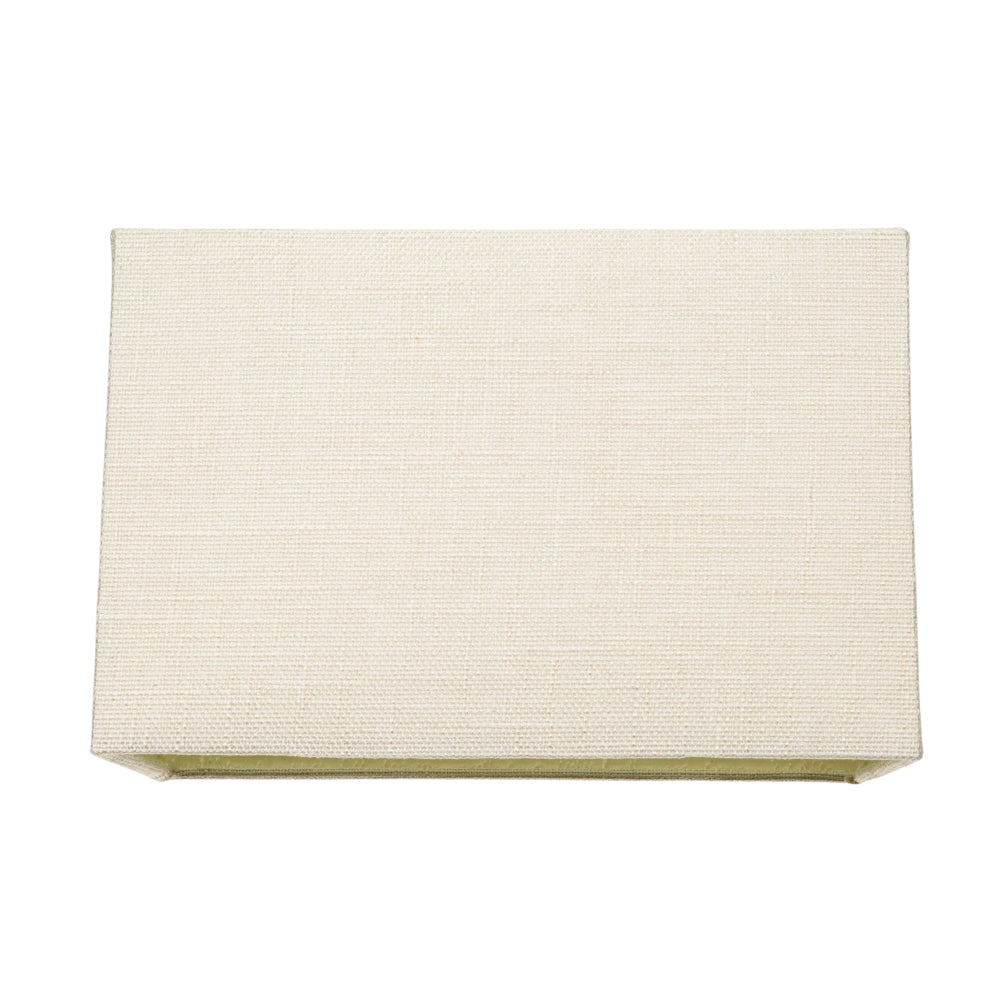 Contemporary and Sleek Cream Linen Fabric Rectangular Lamp Shade 60w Maximum Image 1