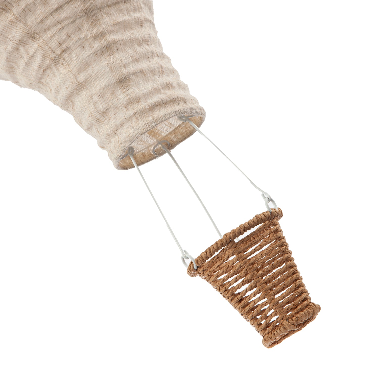 Modern Hot Air Balloon Oatmeal Linen Easy Fit Pendant Lighting Shade Image 3