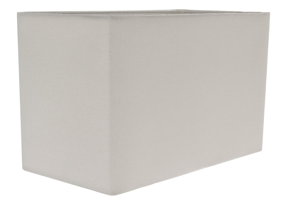 Contemporary and Stylish Dove Grey Linen Fabric Rectangular Lamp Shade Image 3