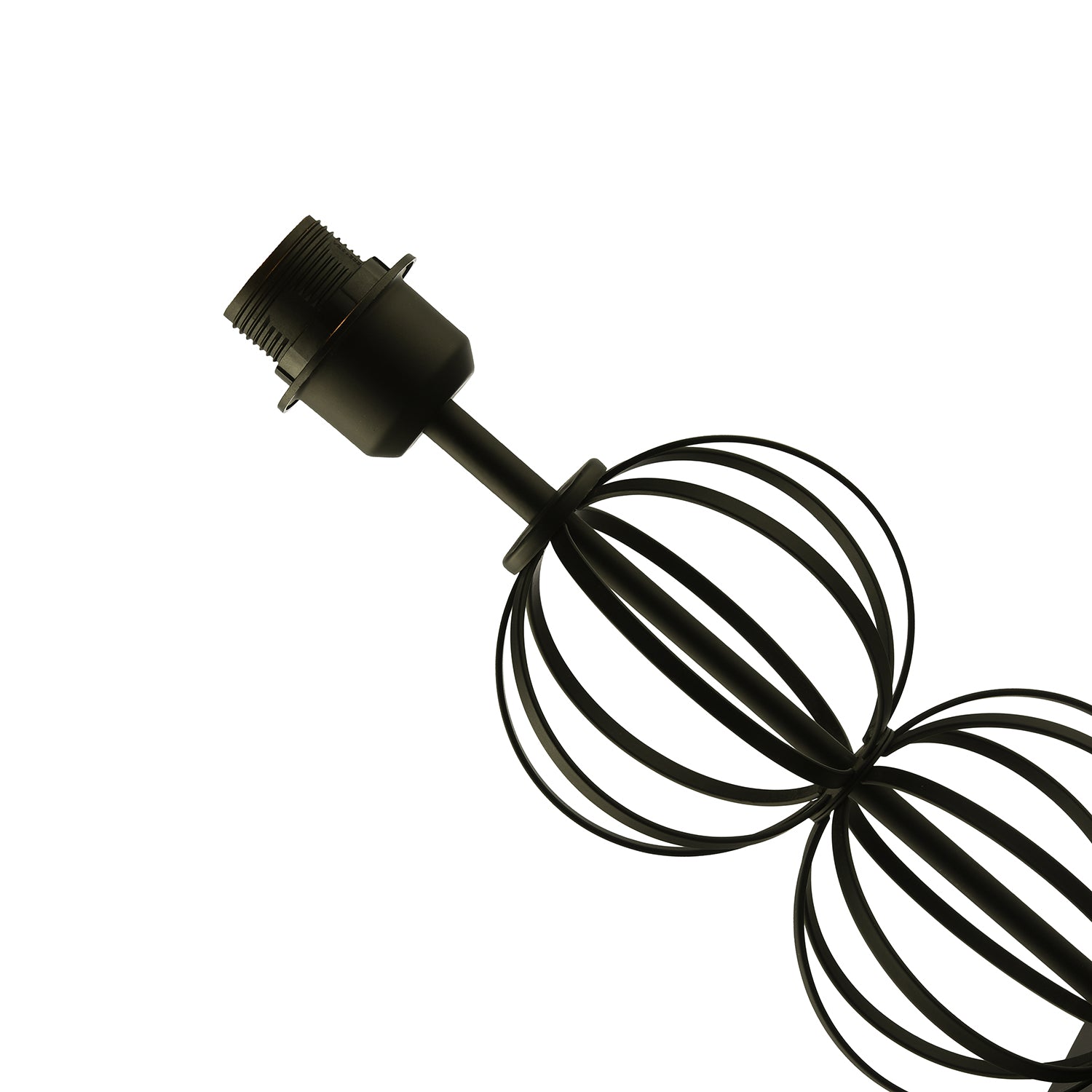 Traditional Classic Black Table Lamp Base with Curving Wire Spheres Image 3