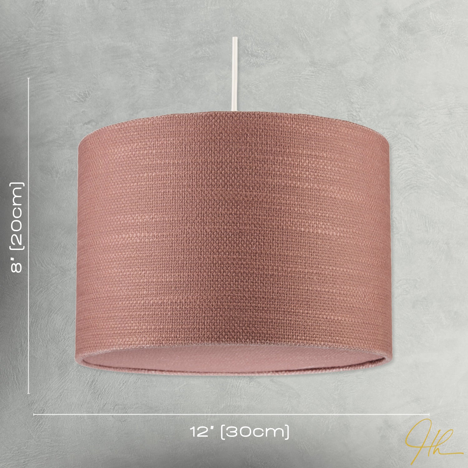 Mocha Mousse Brown Textured Linen Pendant Lighting Shade with Diffuser Image 7