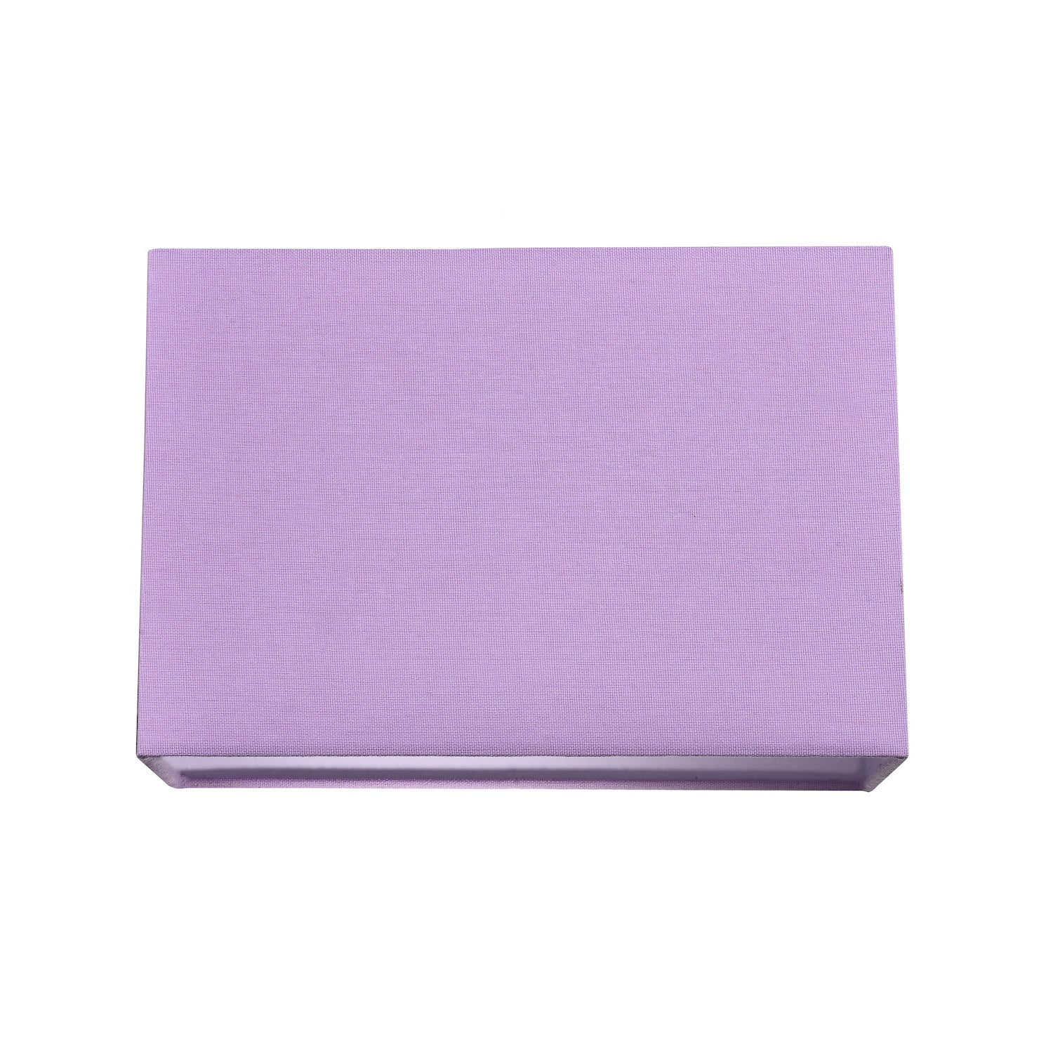 Contemporary and Stylish Soft Lilac Linen Fabric Rectangular Lamp Shade Image 1