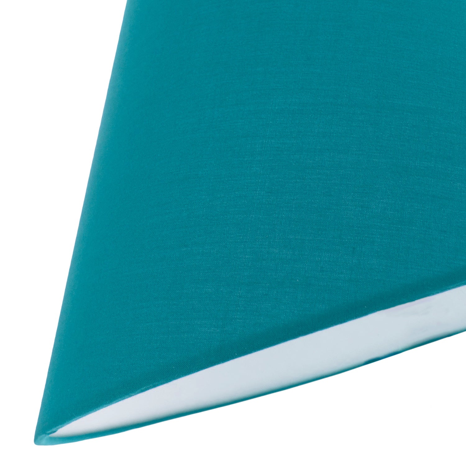 Traditional 8 Inch Vivid Teal Cotton Fabric Coolie Lamp Shade Image 4