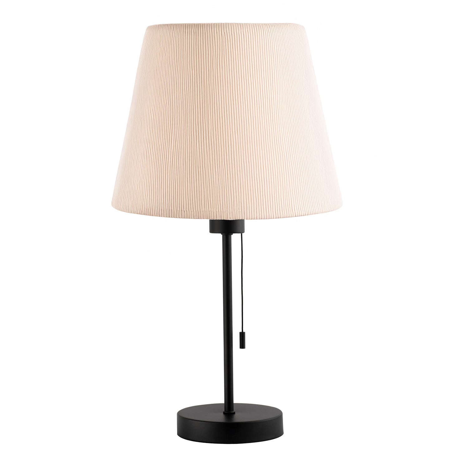 Traditional and Classic Table Lamp Base in Matte Black with Pull Cord Switch Image 5