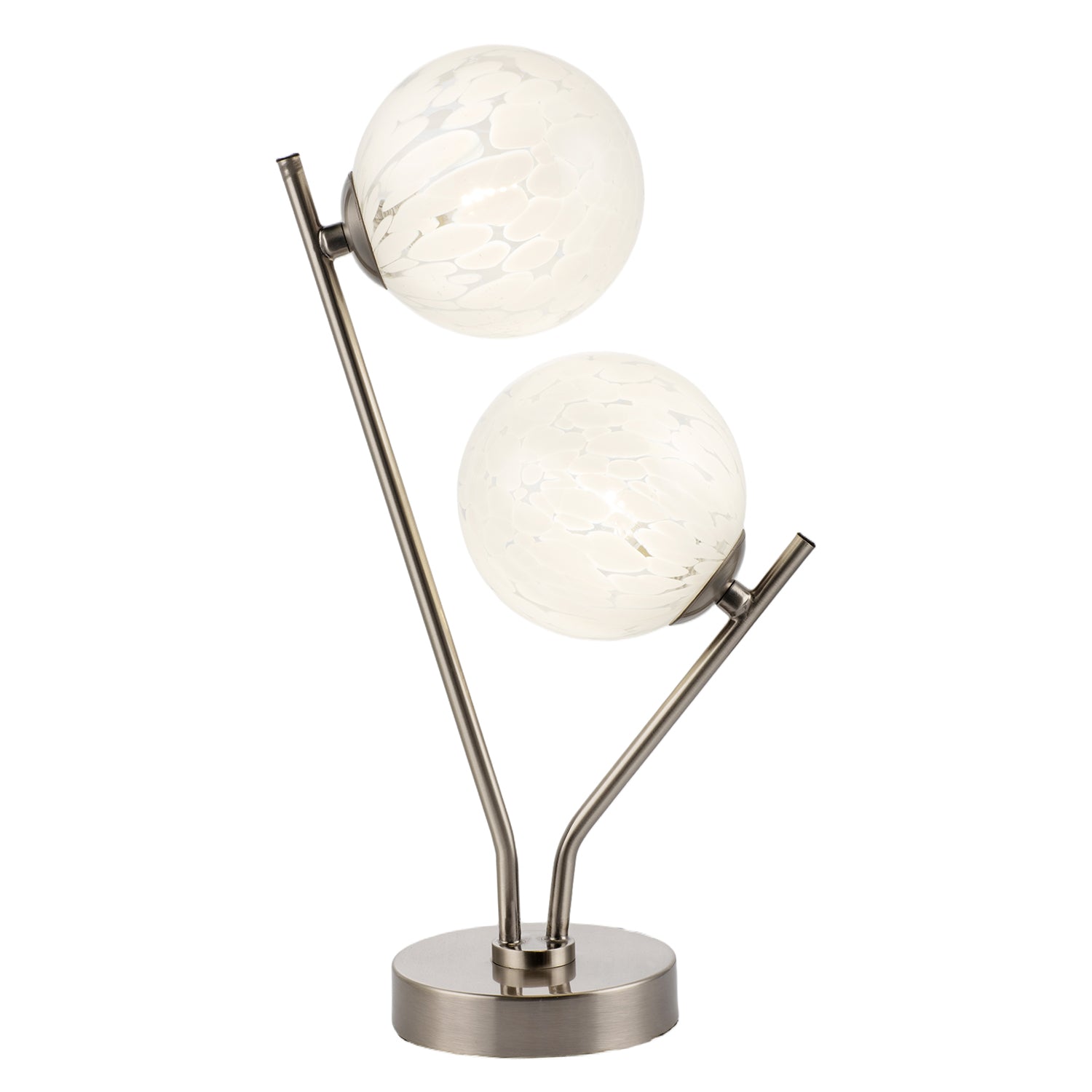 Stylish Pair of Round White Snowflake Glass Shades for G9 Lamp Holders Image 8