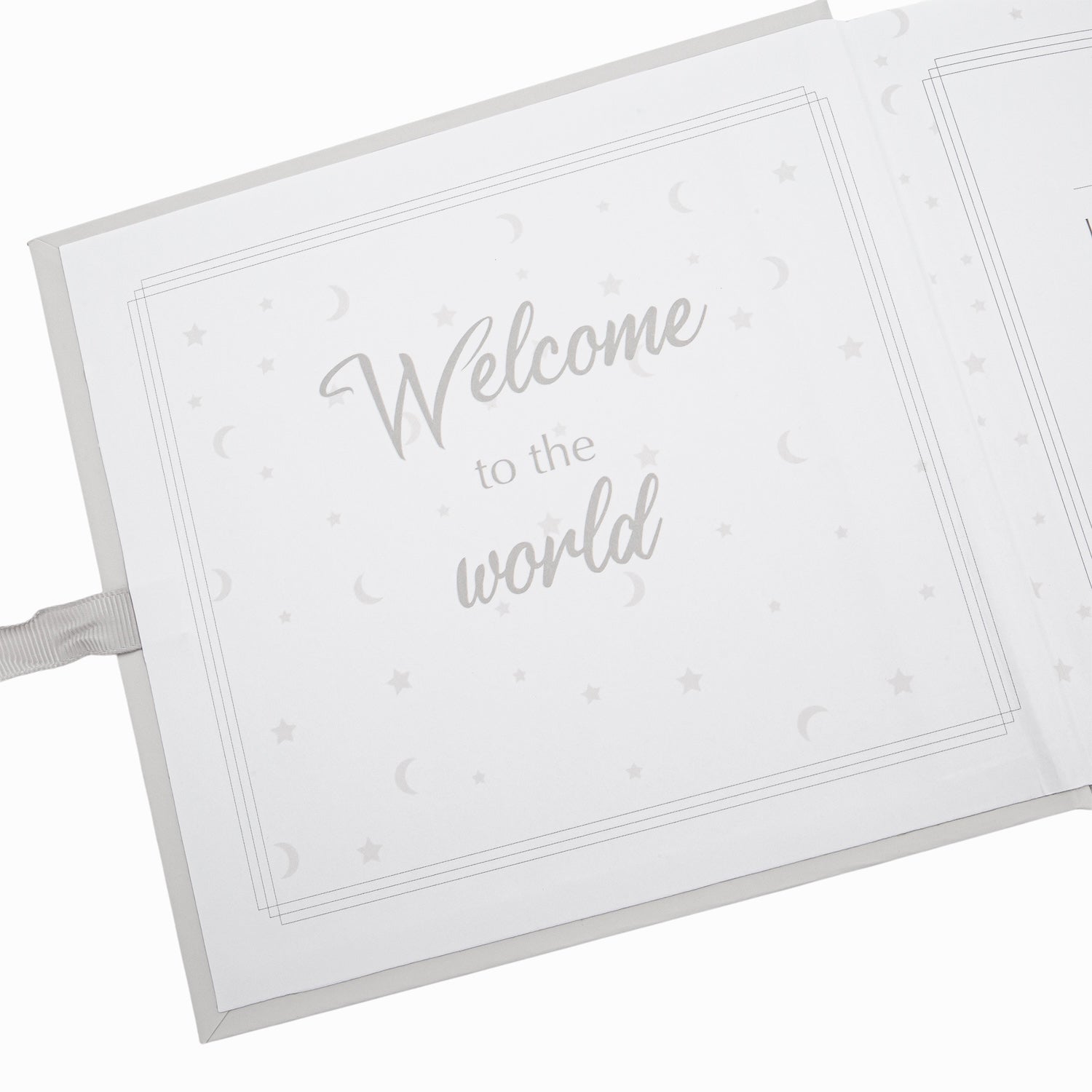 Baby Keepsake Photo Album with Silver Plated Rattle Pram and Booties Image 4