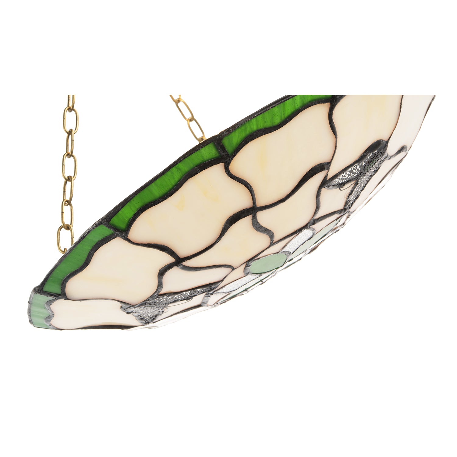 Traditional Butterfly Tiffany Glass Green Pendant Lighting Shade Image 4