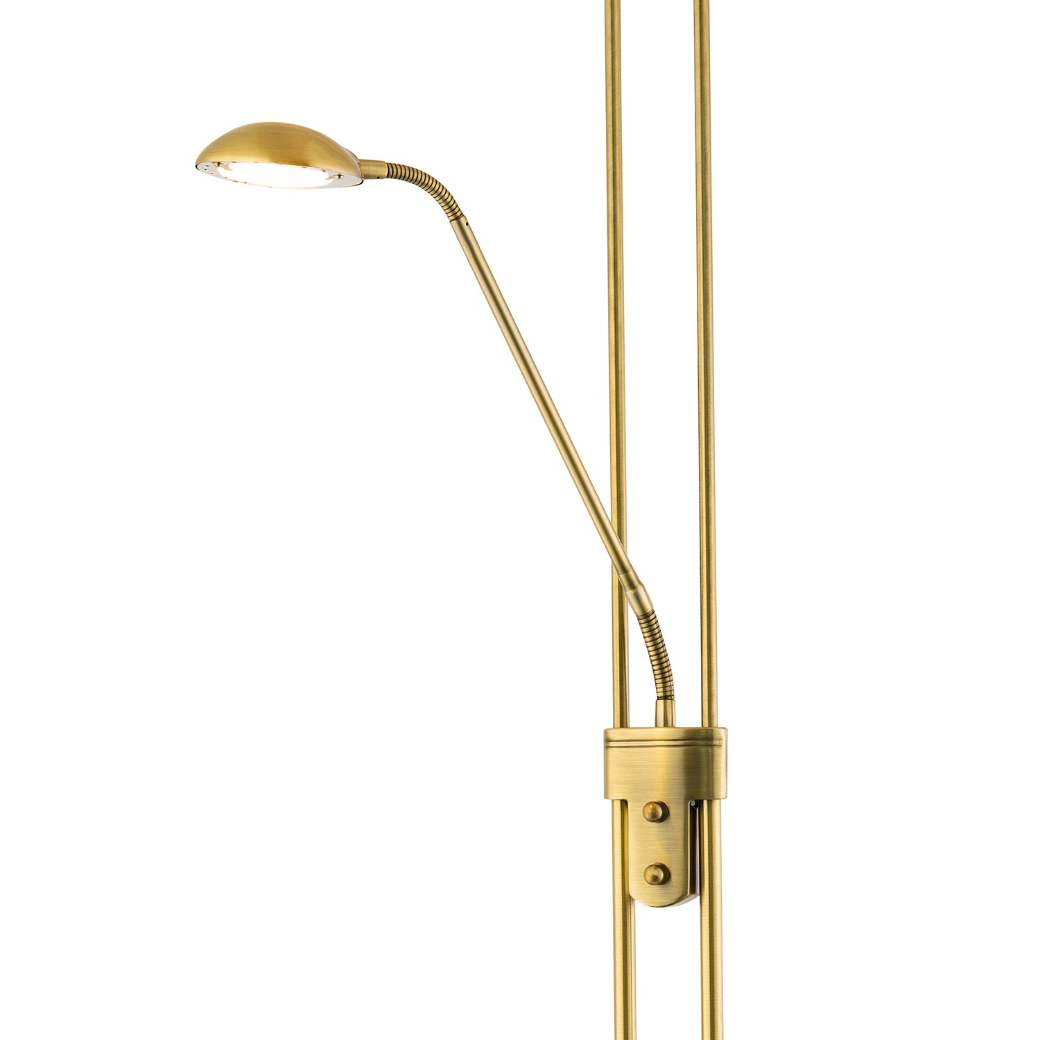 LED Mother and Child Floor Lamp in Antique Brass with Rotary Dimmer Switches Image 4