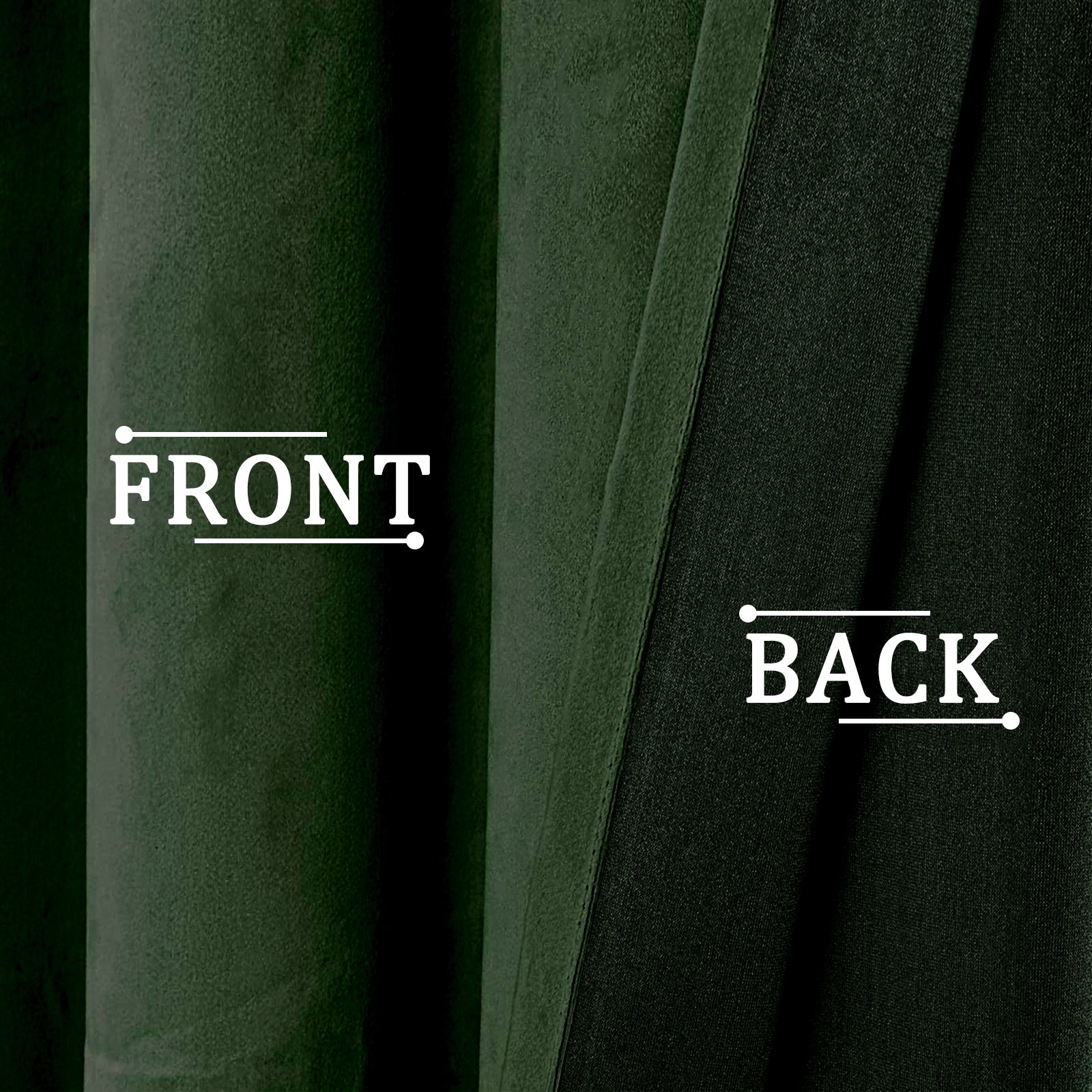 Forest Green Velvet Blackout Eyelet Curtains - 46x54 Inch Drop - Pair Image 3