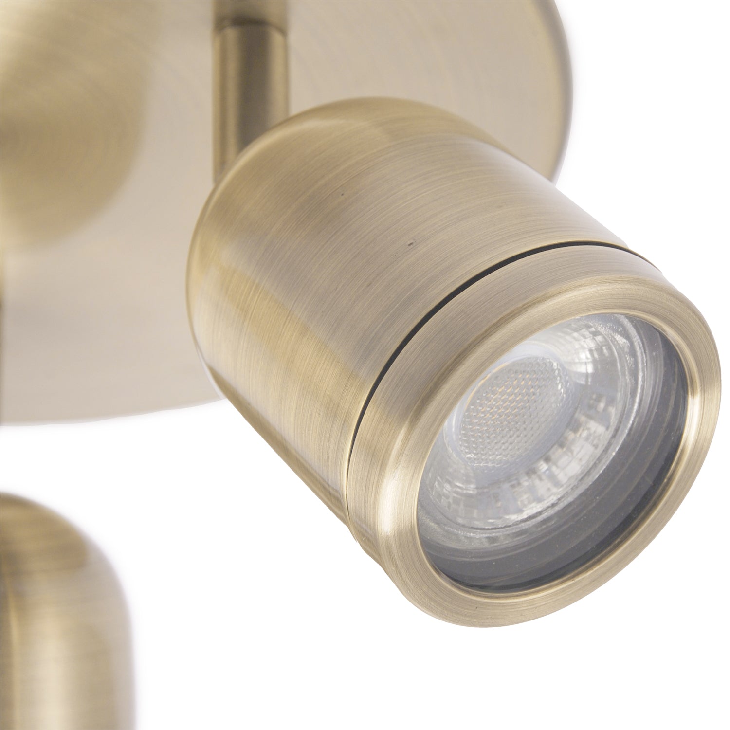 Modern Triple Spot IP44 Antique Brass Bath Ceiling Light with Adjustable Heads Image 4