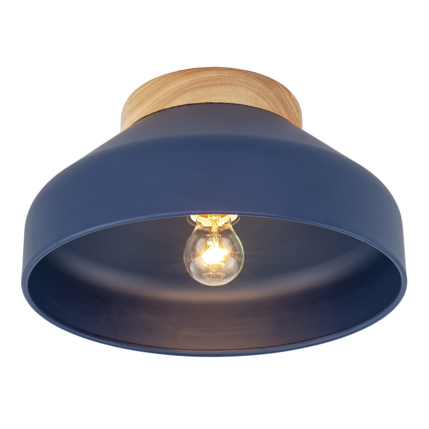 Chic Scandinavian Designed Semi Flush Ceiling Light in Midnight Blue Image 4