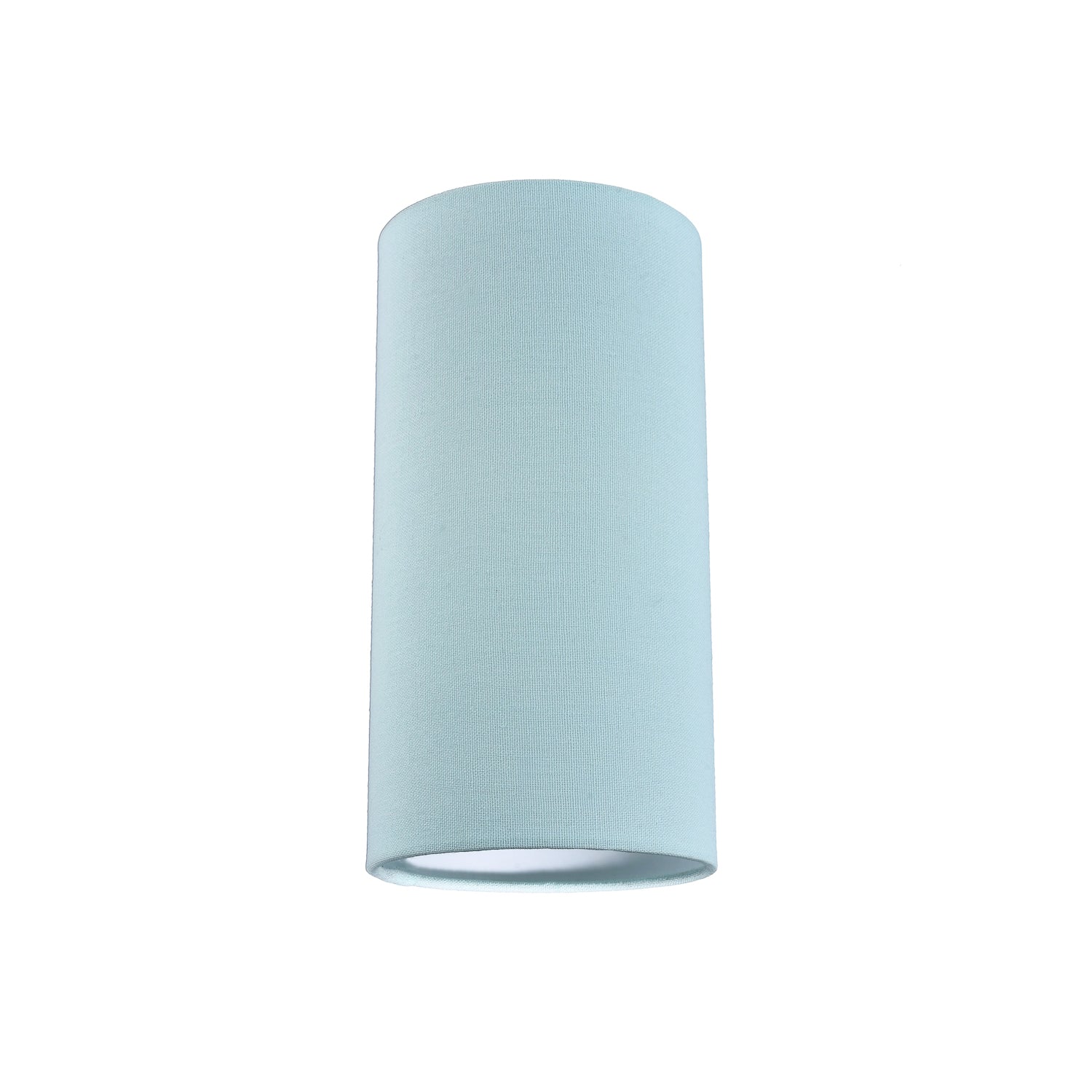 Contemporary and Stylish Duck Egg Linen Fabric Tall Cylindrical 25cm Lampshade Image 1