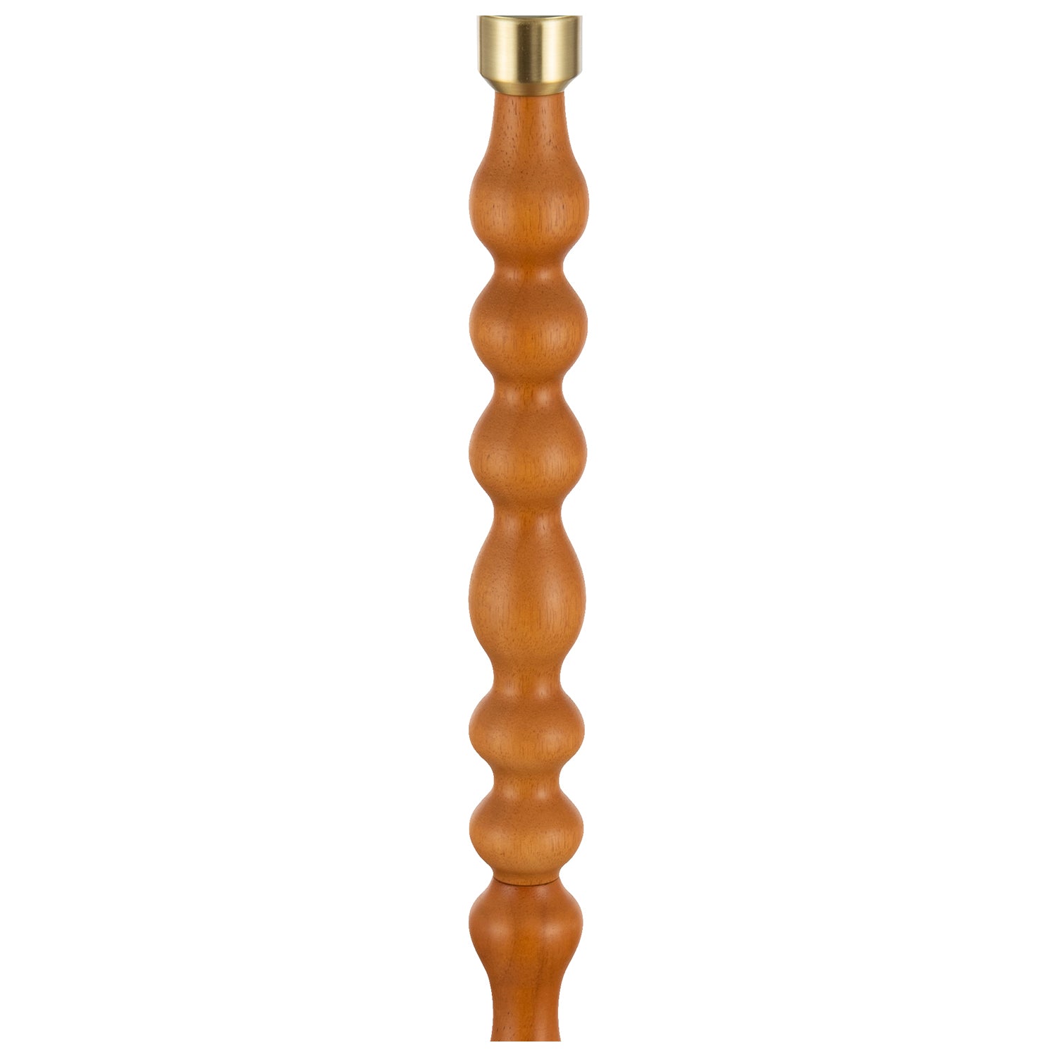 Oak Wooden Classic Standing Floor Lamp Base with Rippled Pole Design Image 5