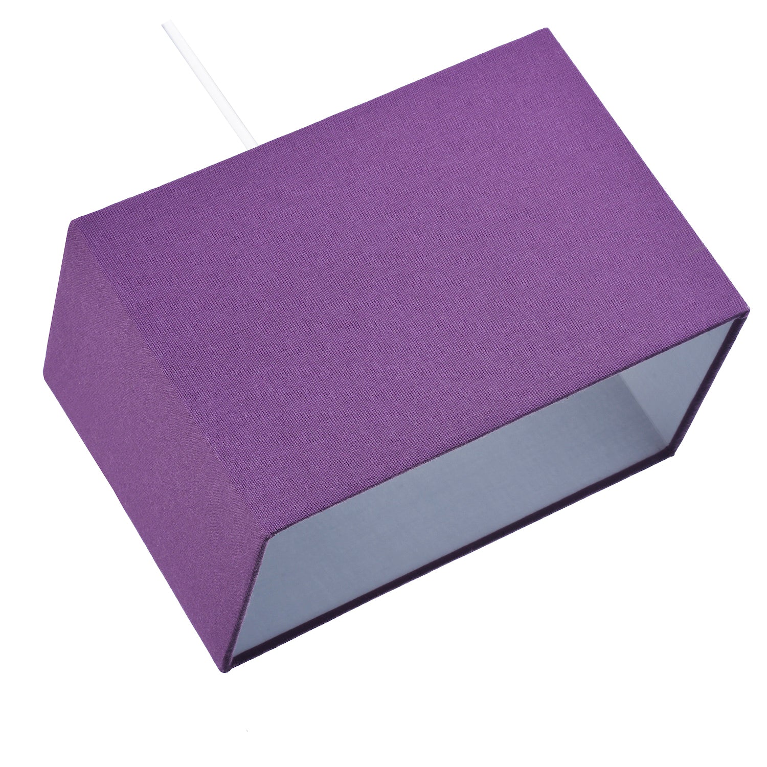 Contemporary and Stylish Vivid Purple Linen Fabric Rectangular Lamp Shade Image 4