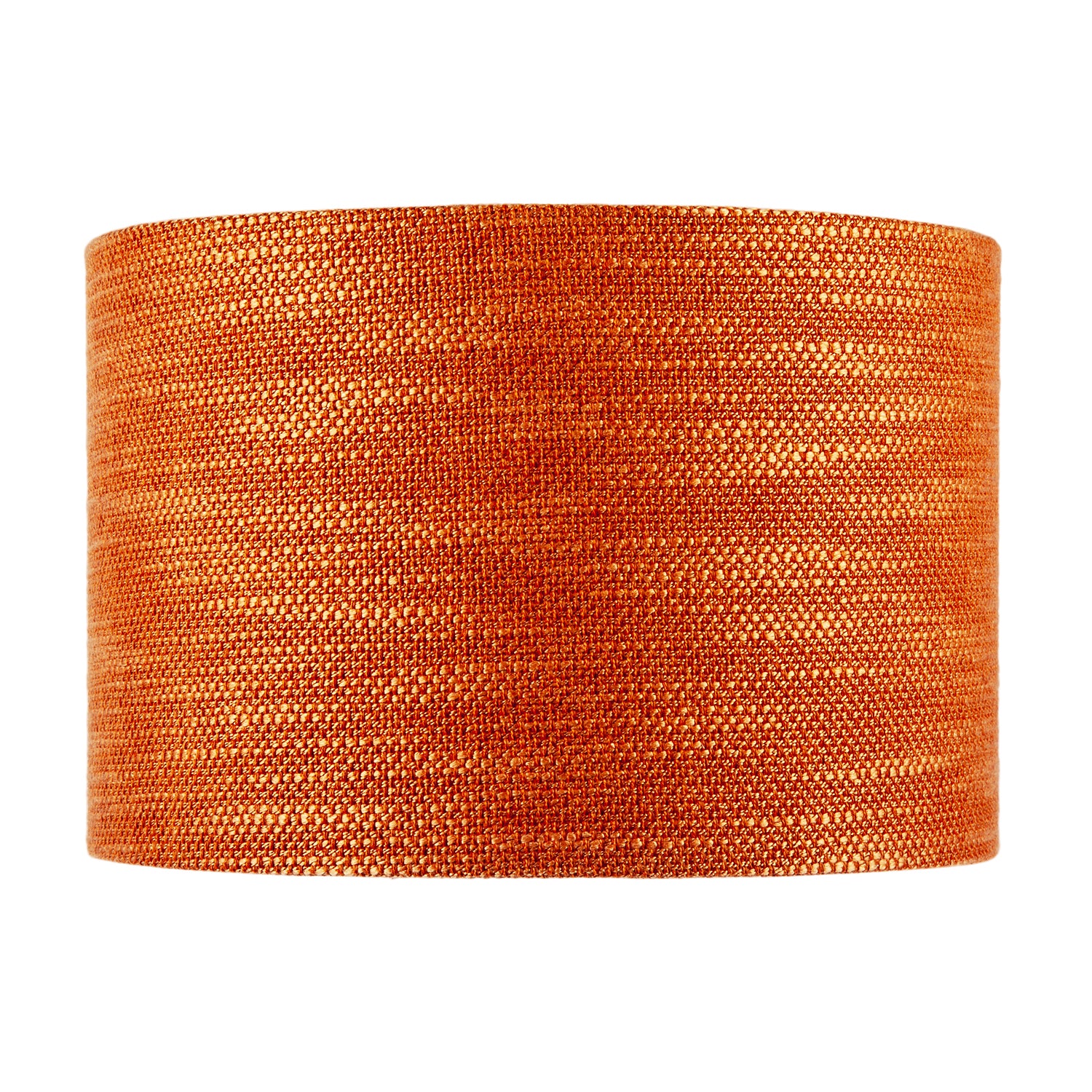 Designer Bobbled and Textured Linen Lamp Shade in Rustic Orange Image 4