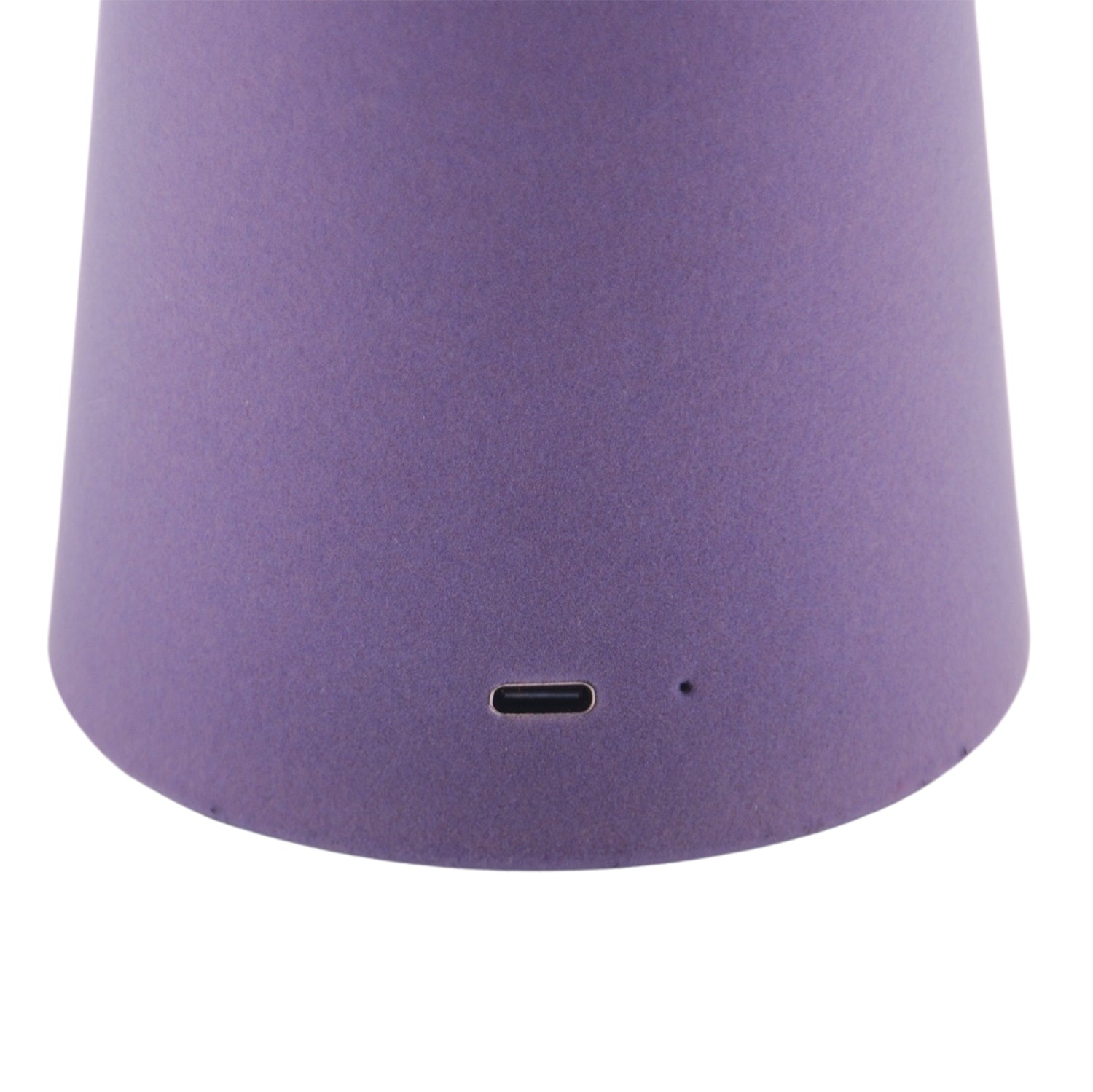 Designer Soft Lilac Felt Rechargeable Lamp with Donut Shade 3-Way Touch Dimmable Image 2