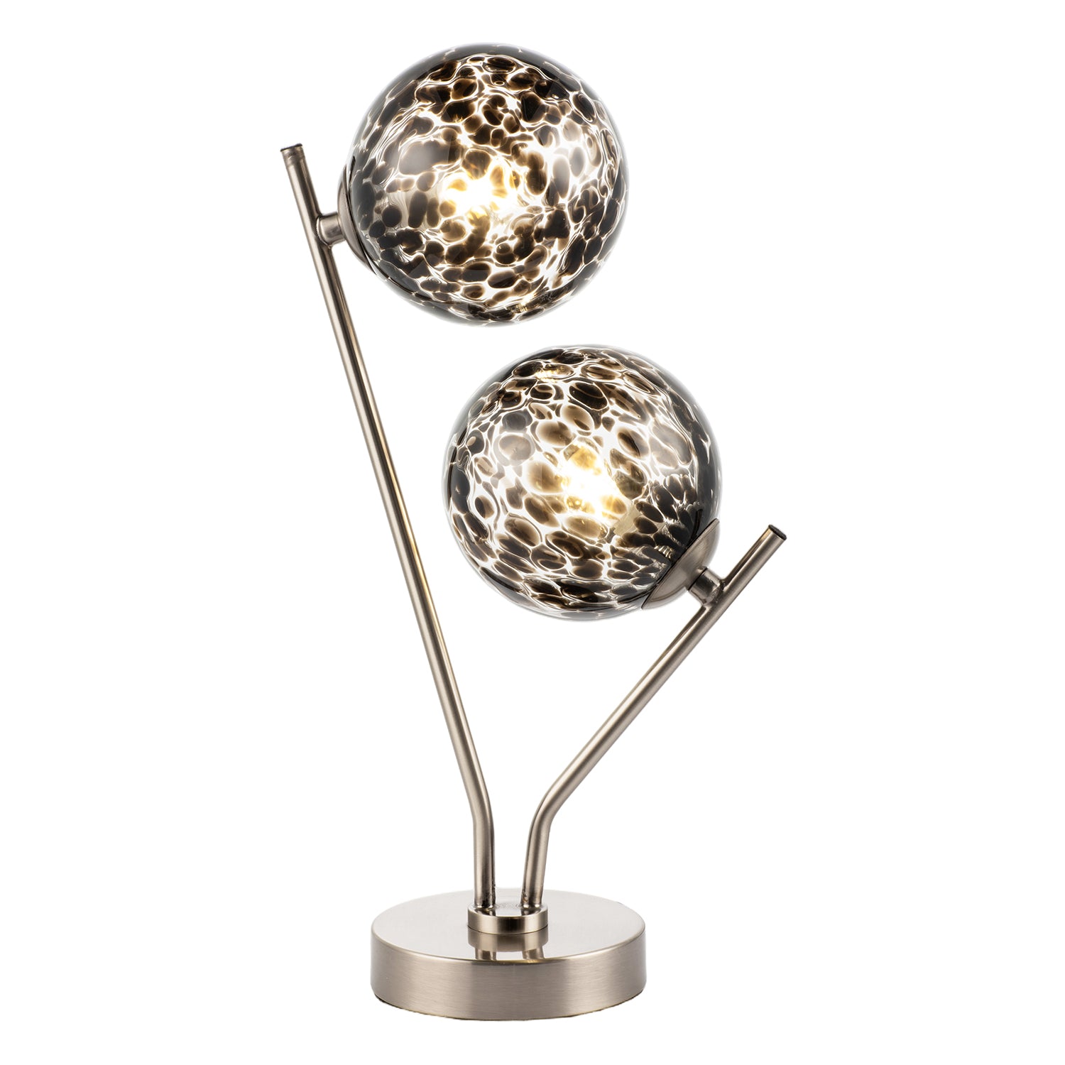 Stylish Pair of Round Black Snowflake Glass Shades for G9 Lamp Holders Image 8