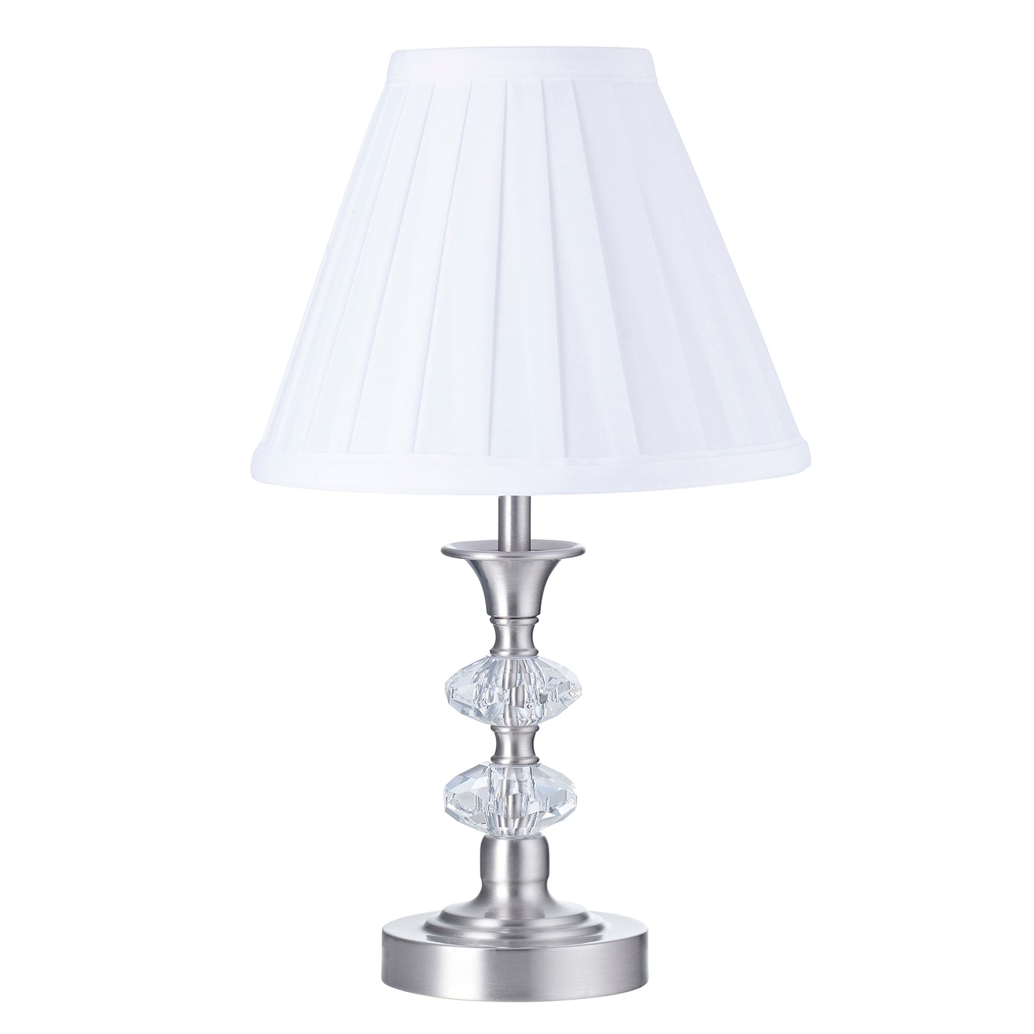 Contemporary Satin Nickel Power Saving and Eco Friendly LED Touch Table Lamp Image 1