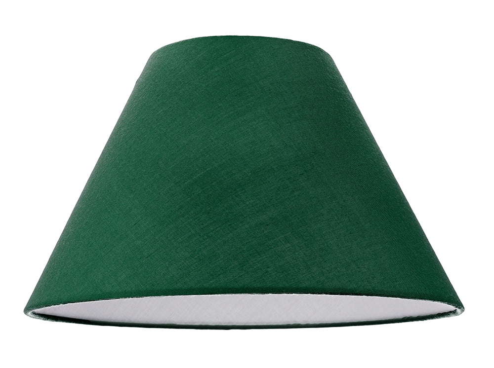 12" Forest Green Cotton Coolie Lampshade Suitable for Table Lamp or Pendant Image 1