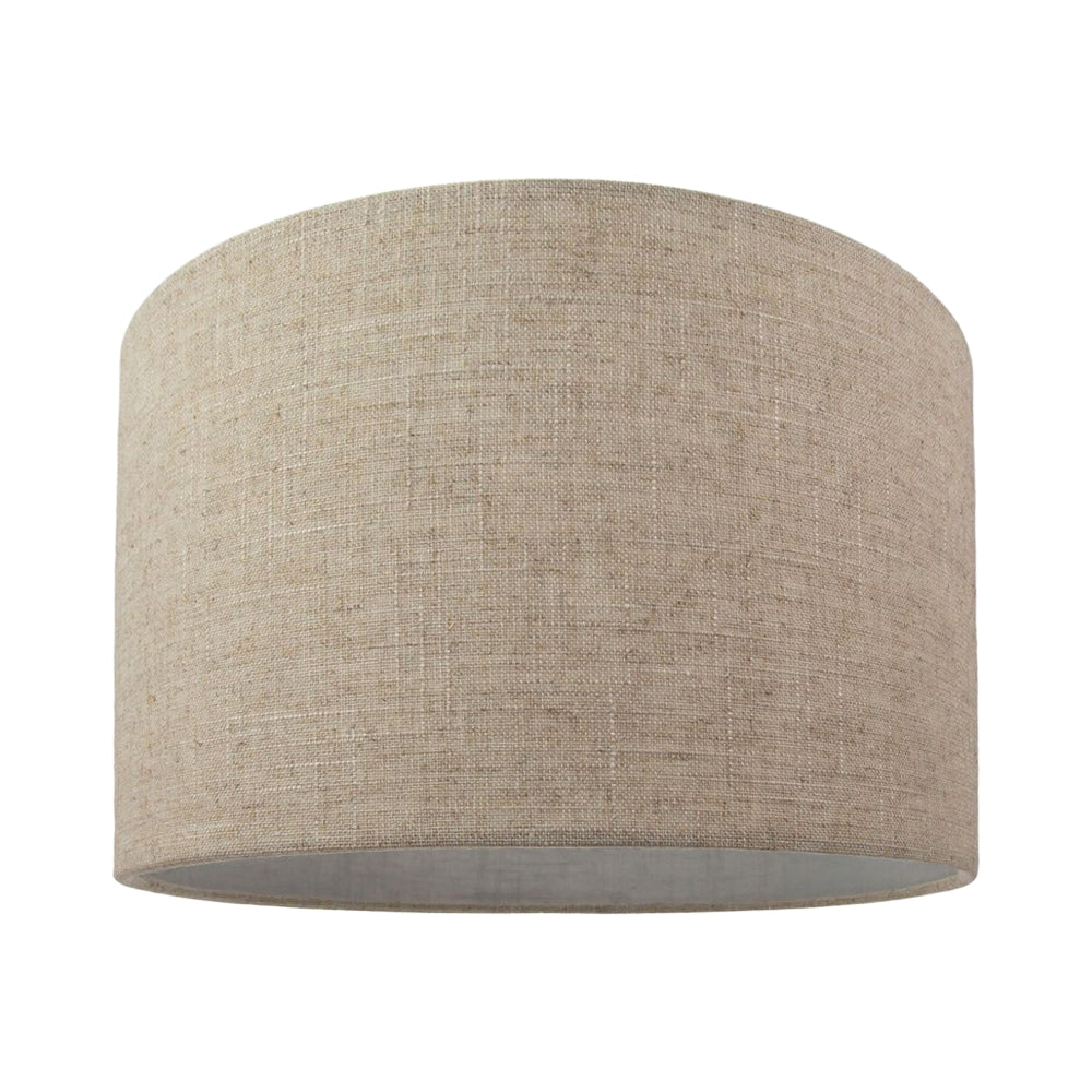 Contemporary and Stylish Natural Linen 14" Lamp Shade in Oatmeal - 35cm Diameter Image 1