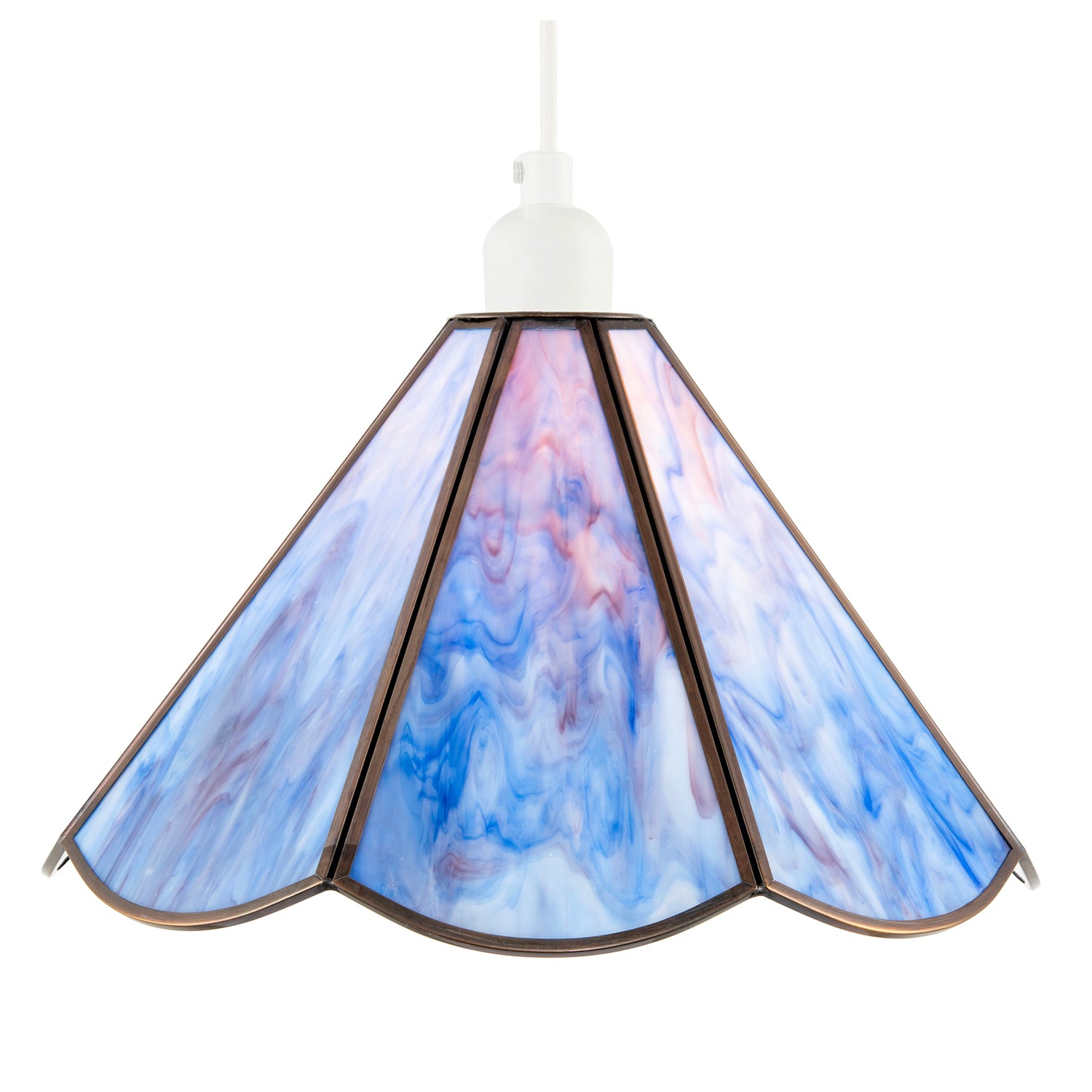 Classic Lavender Purple Tiffany Glass Easy Fit Pendant Lighting Shade Image 5