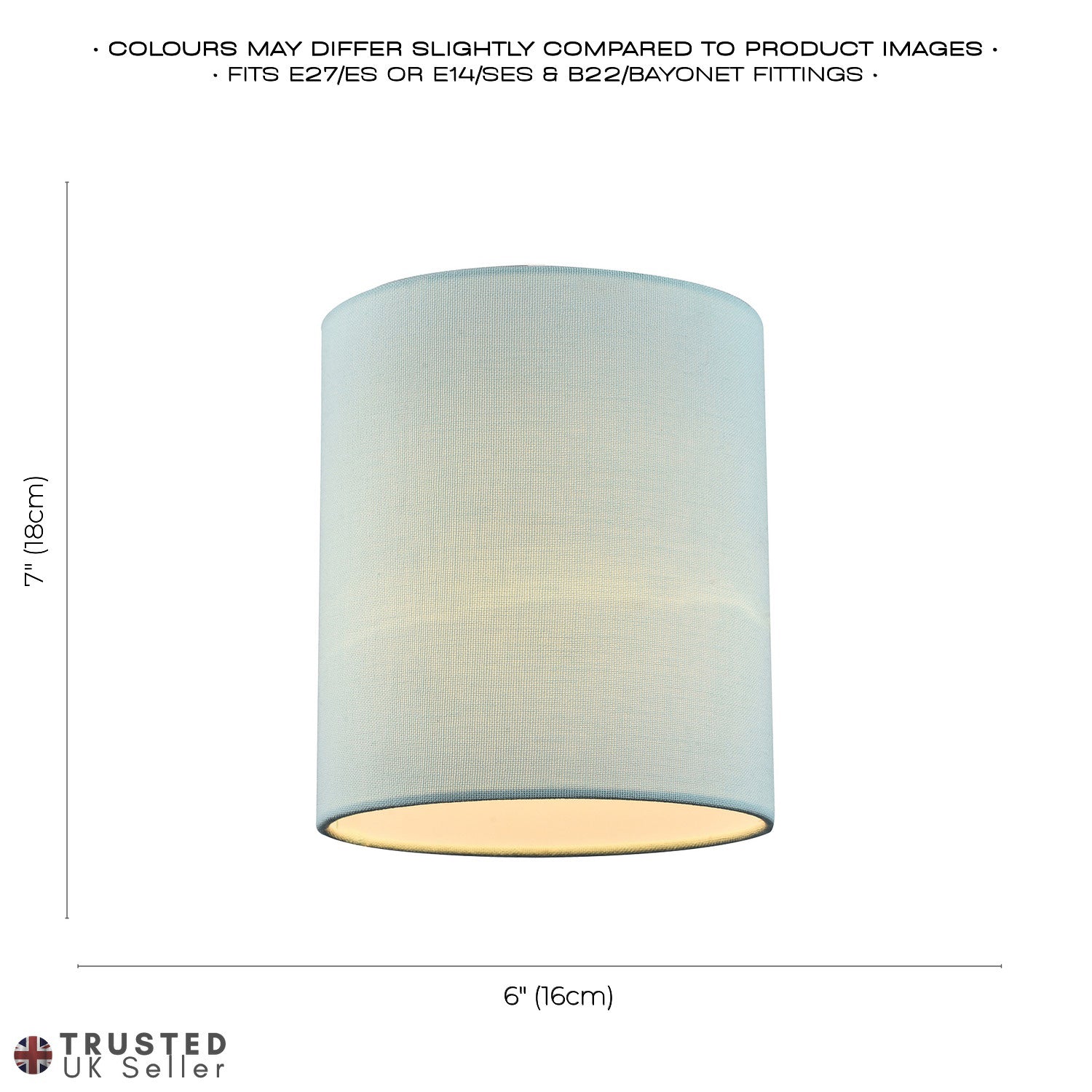 Contemporary and Elegant Duck Egg Linen Fabric 18cm High Cylinder Lamp Shade Image 6