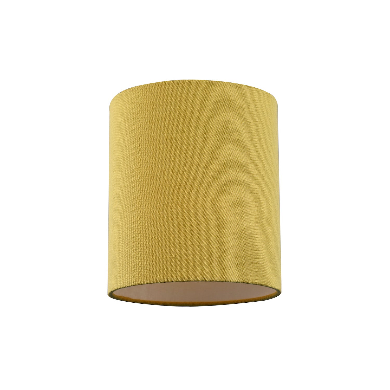 Contemporary and Elegant Mustard Ochre Linen Fabric 18cm Cylinder Lamp Shade Image 1