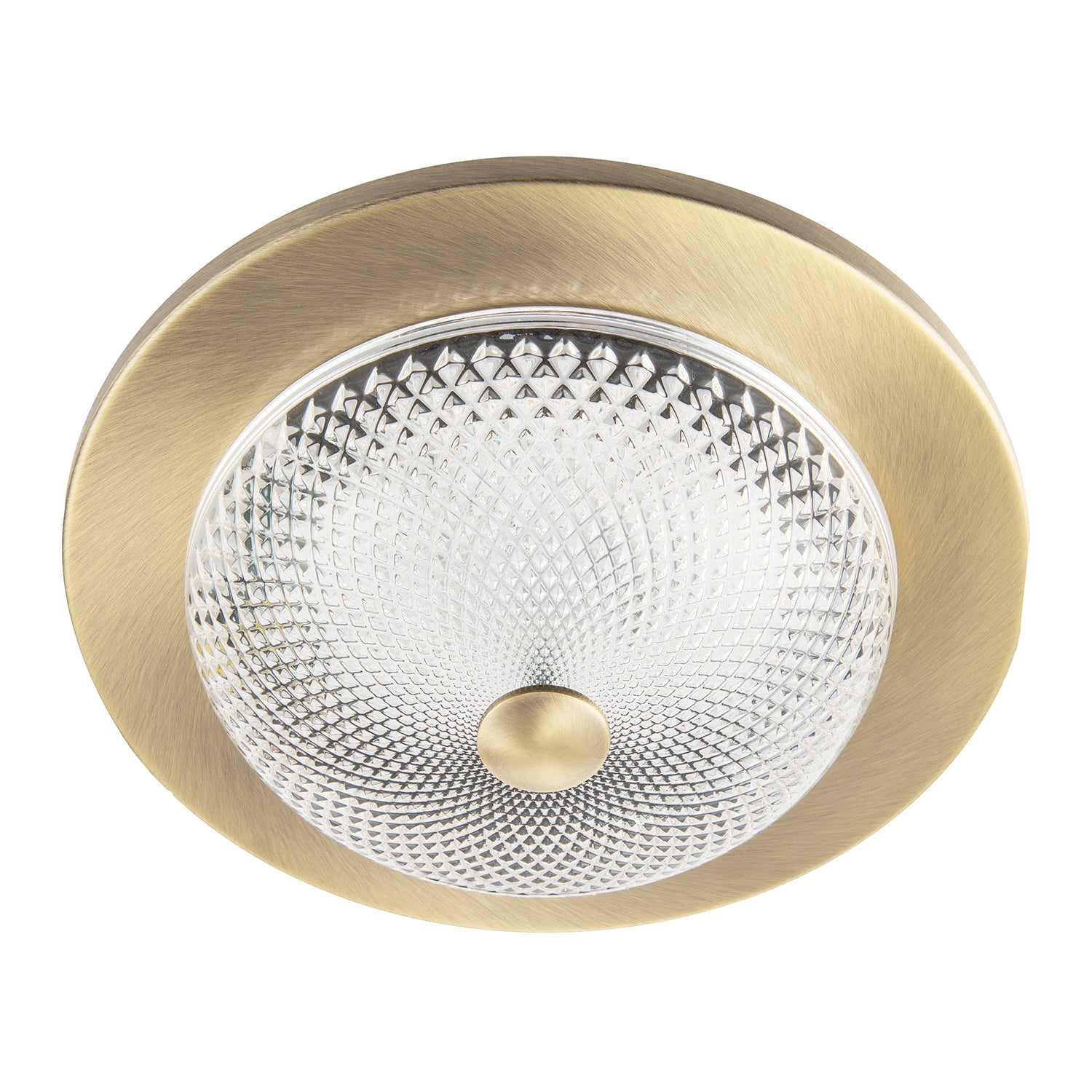 Modern Bathroom Ceiling Light Fitting with Clear Diamond Effect Glass Image 4