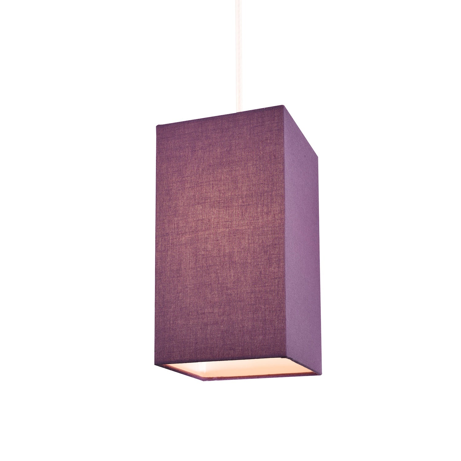 Contemporary and Stylish Vivid Purple Linen Fabric Tall Rectangular Lampshade Image 2