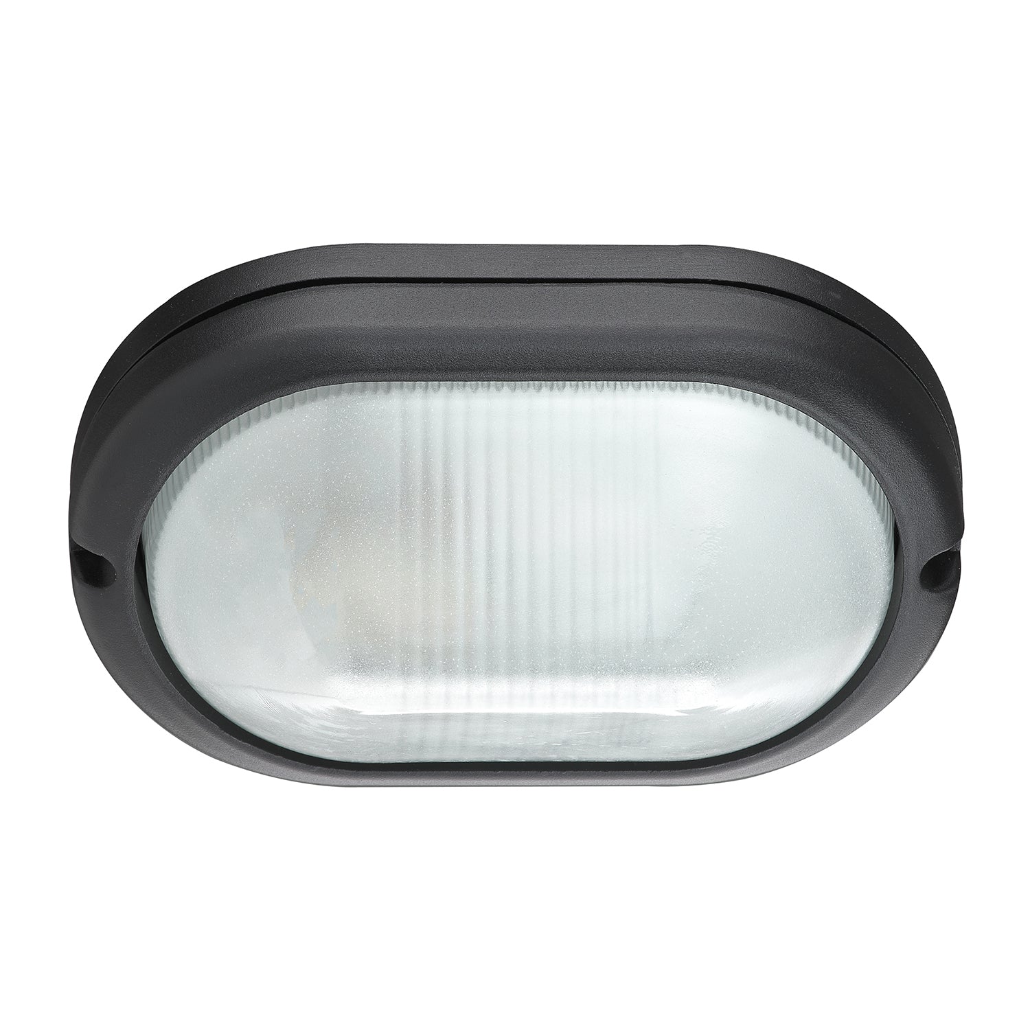 Industrial Designed Matt Black Cast Aluminium Outdoor Oval Bulkhead Wall Light Image 5