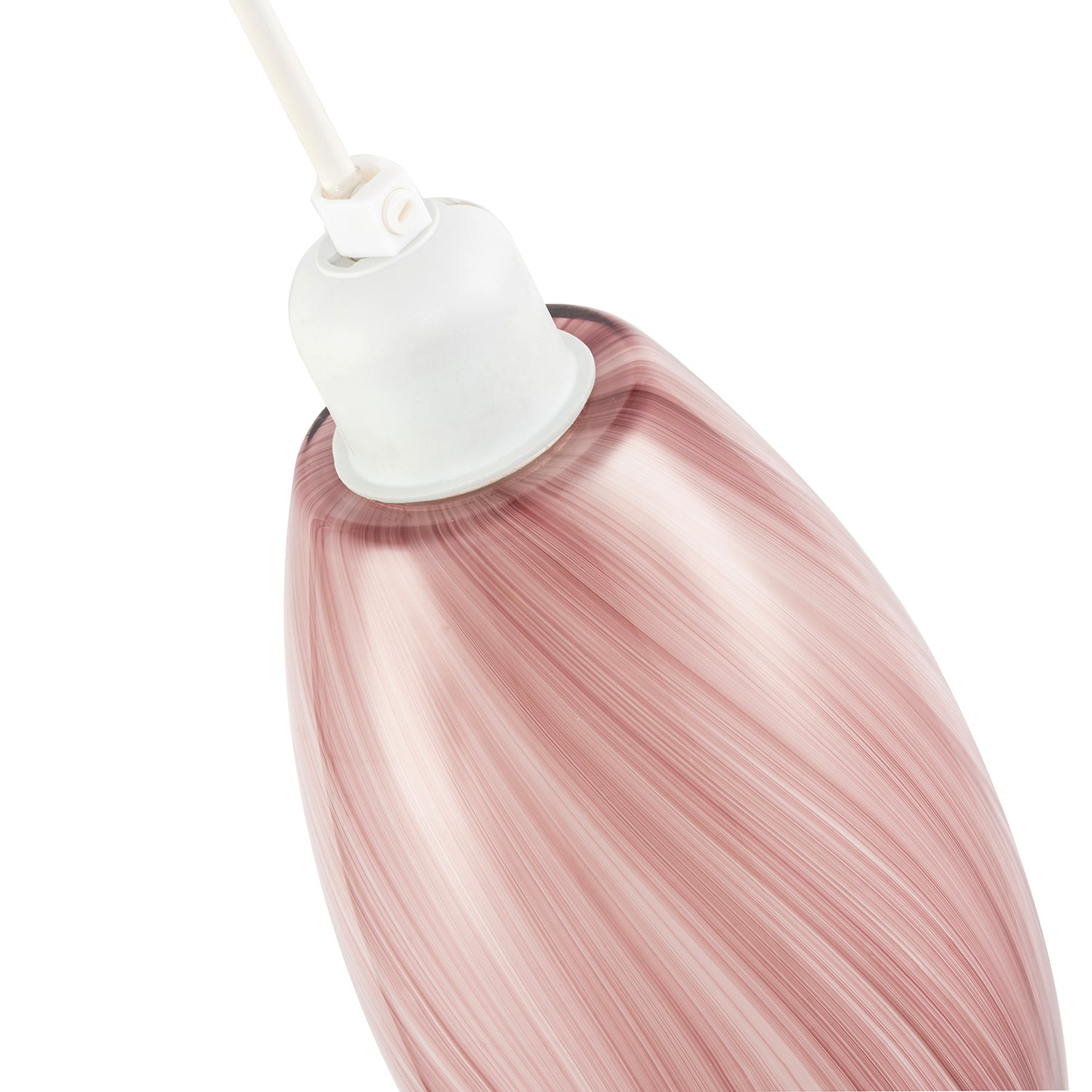 Modern Reddish Brown Marble Stripe Effect Glass Pendant Light Shade Image 3