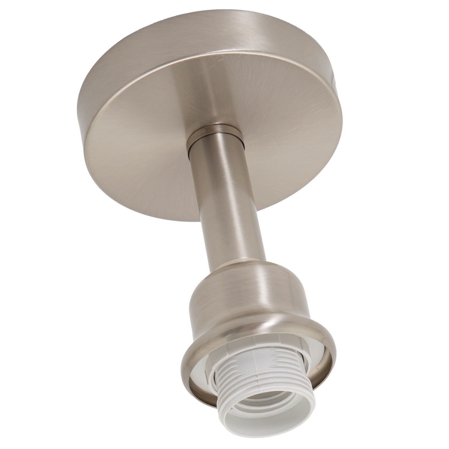 Contemporary Designer Short Semi Flush Satin Nickel Ceiling Rose Light Image 5