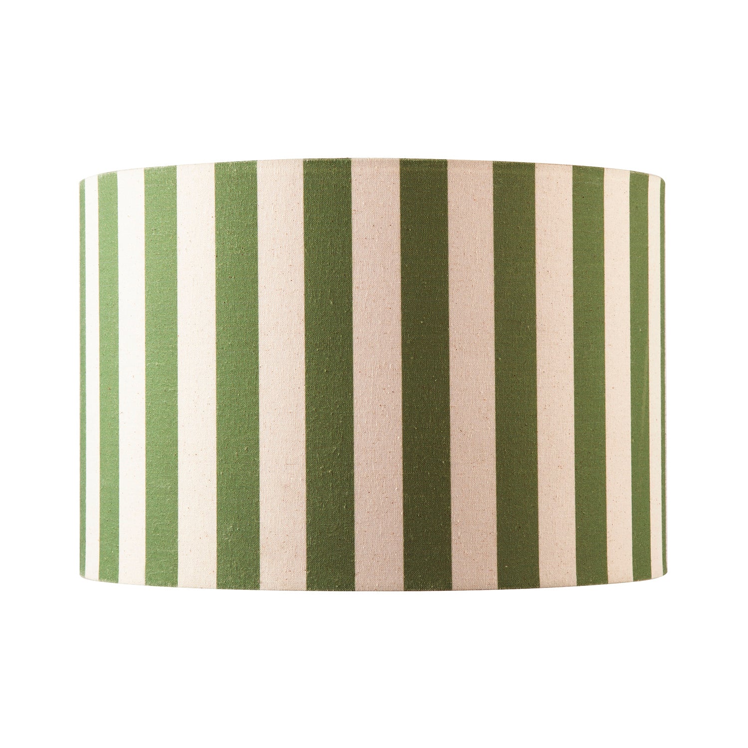 Garden Olive Green and Oatmeal Linen Striped Shade with Fabric Inner Image 4