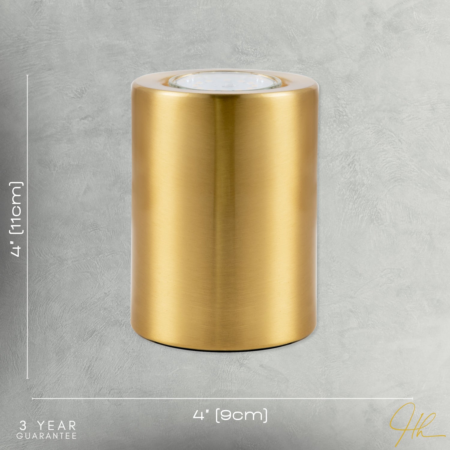 Small and Contemporary Brushed Gold LED Table/Floor Lamp Uplighter Image 7